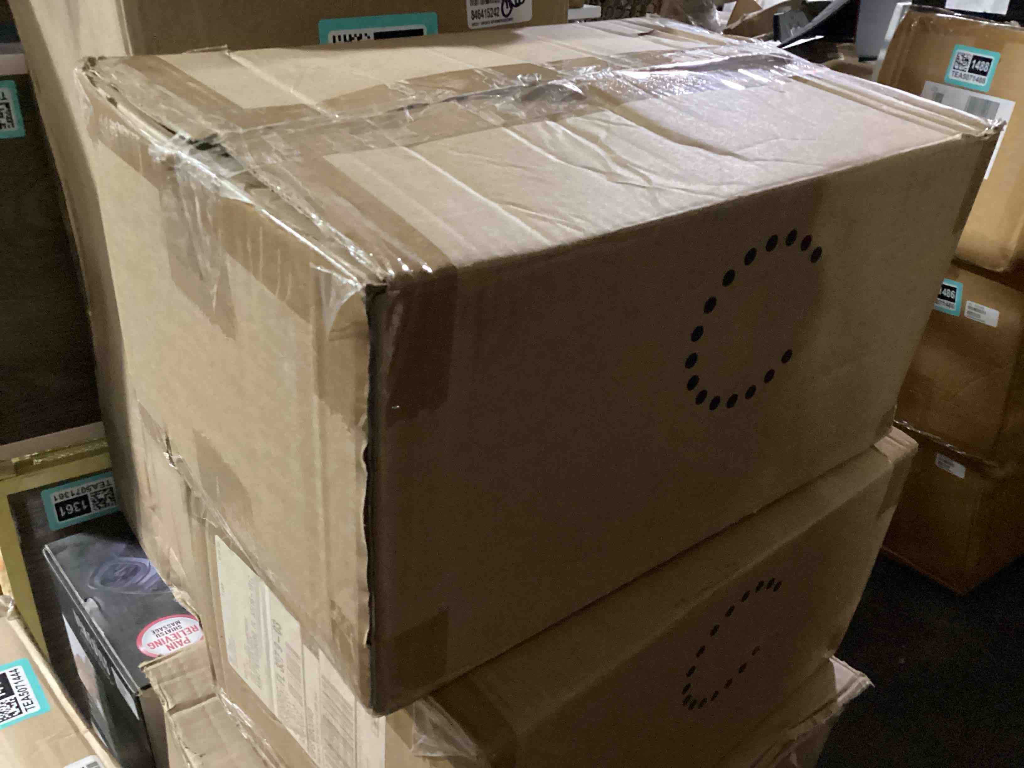Condition photo showing New/Like New for case of 2 curtis stone 5in stuffed waffle makers - green and black