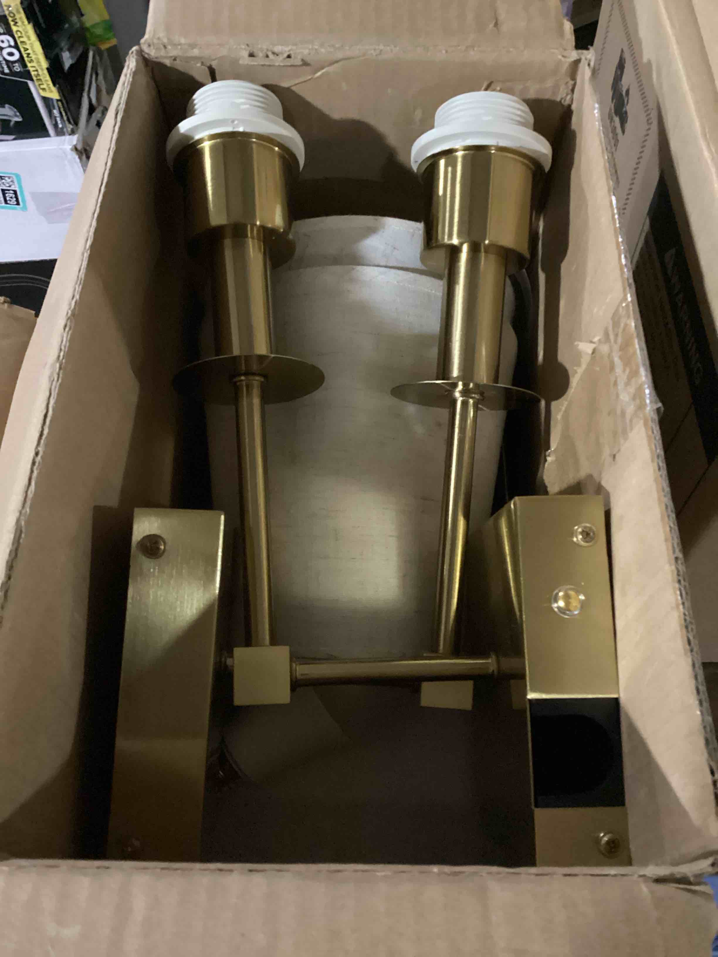 Condition photo showing Good Condition for living glow 2-pack rgb wireless rechargeable led wall sconce - gold