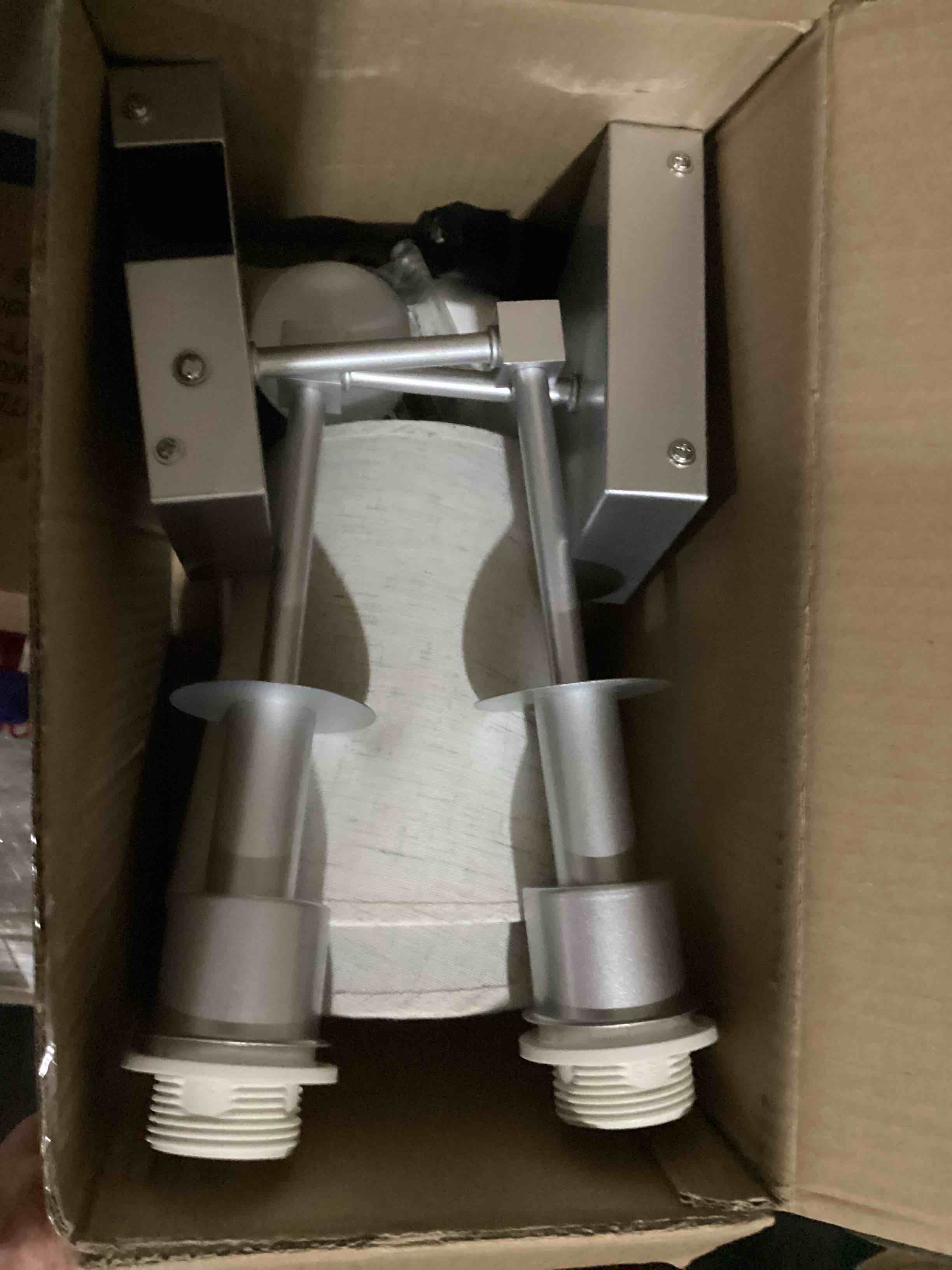 Condition photo showing Good Condition for living glow 2-pack rgb wireless rechargeable led wall sconce - silver