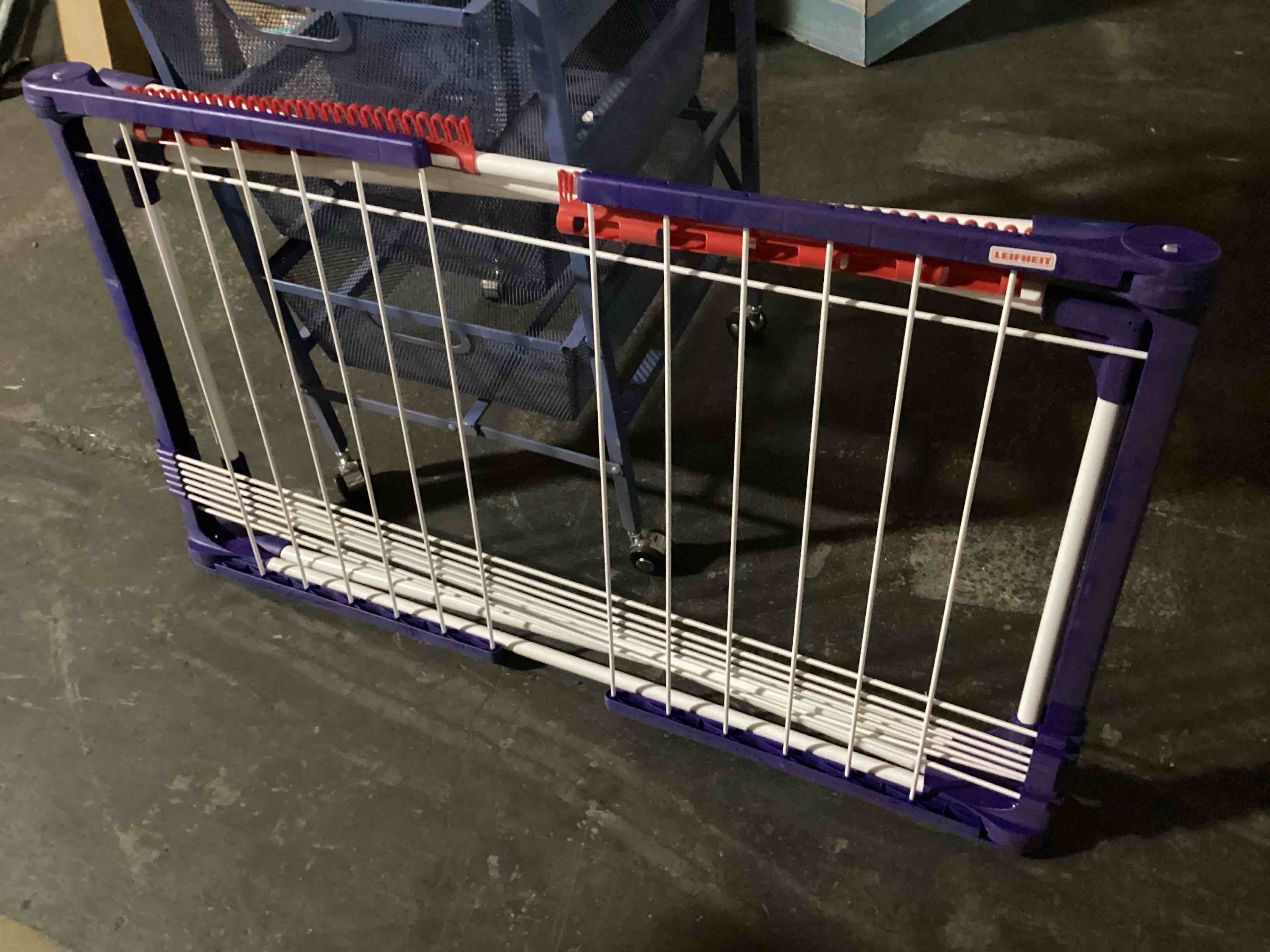 Condition photo showing Good Condition for leifheit varioline l winged clothes drying rack with adjustable lines, blue/white