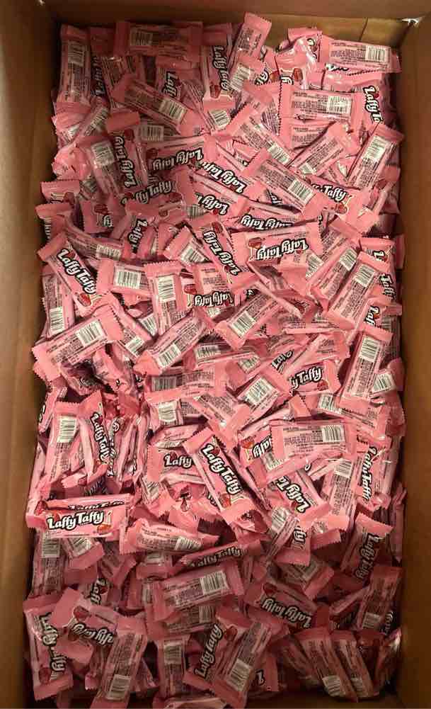 Condition photo showing Good Condition for pallet of 42 cases of cherry laffy taffy, 24 pounds per case (best by apr22)