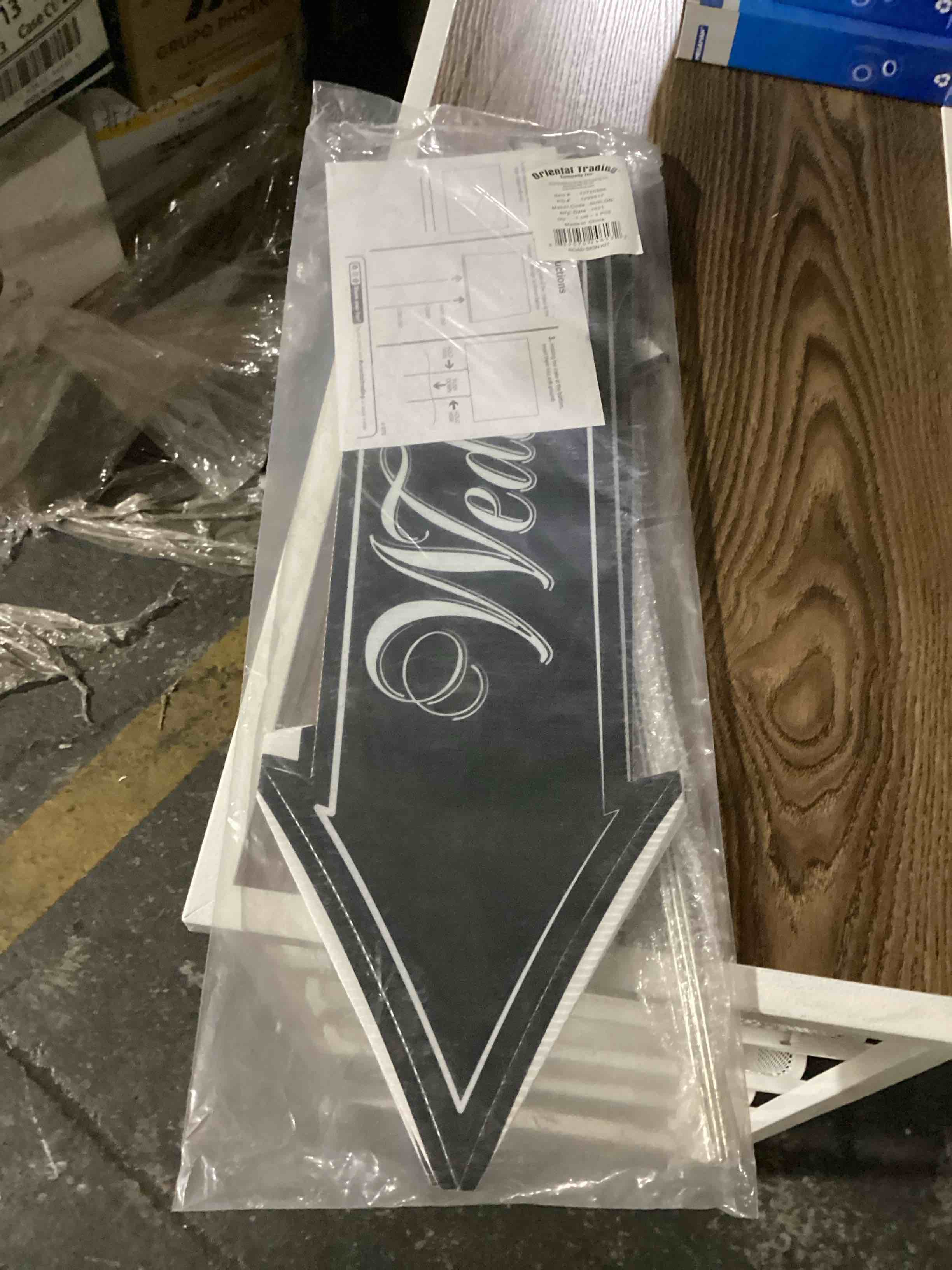 Condition photo showing New/Like New for road sign kit - party decor - 3 pieces