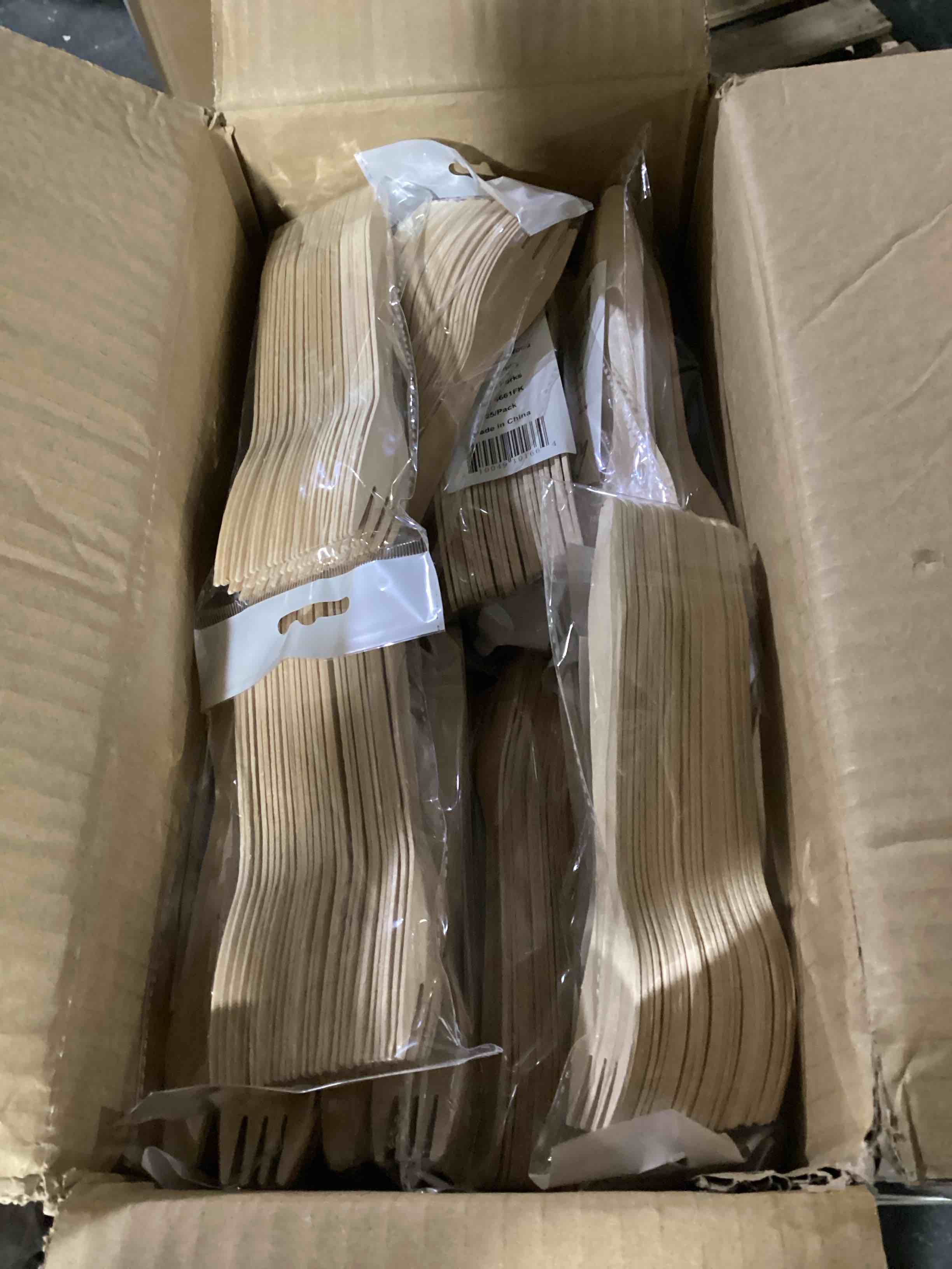 Condition photo showing Good Condition for 100% compostable disposable forks- eco-friendly birch wood forks - 6.5" biodegradable heavy duty fork set - wooden silverware cutlery utensils for wedding, birthday party & all occasions