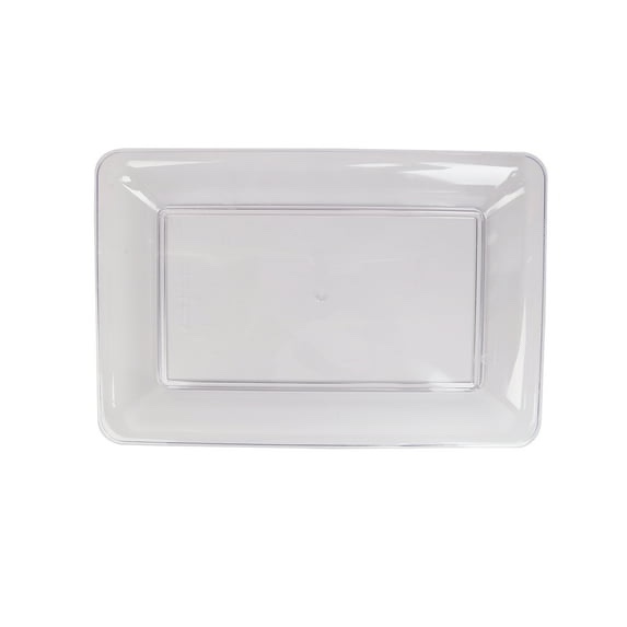 Condition photo showing New/Like New for case of 24 cresent 14in clear rectangle tray 