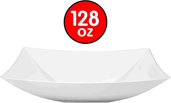 Condition photo showing New/Like New for case of 24 (2ct) lillian 128oz pearl plastic serving bowl 