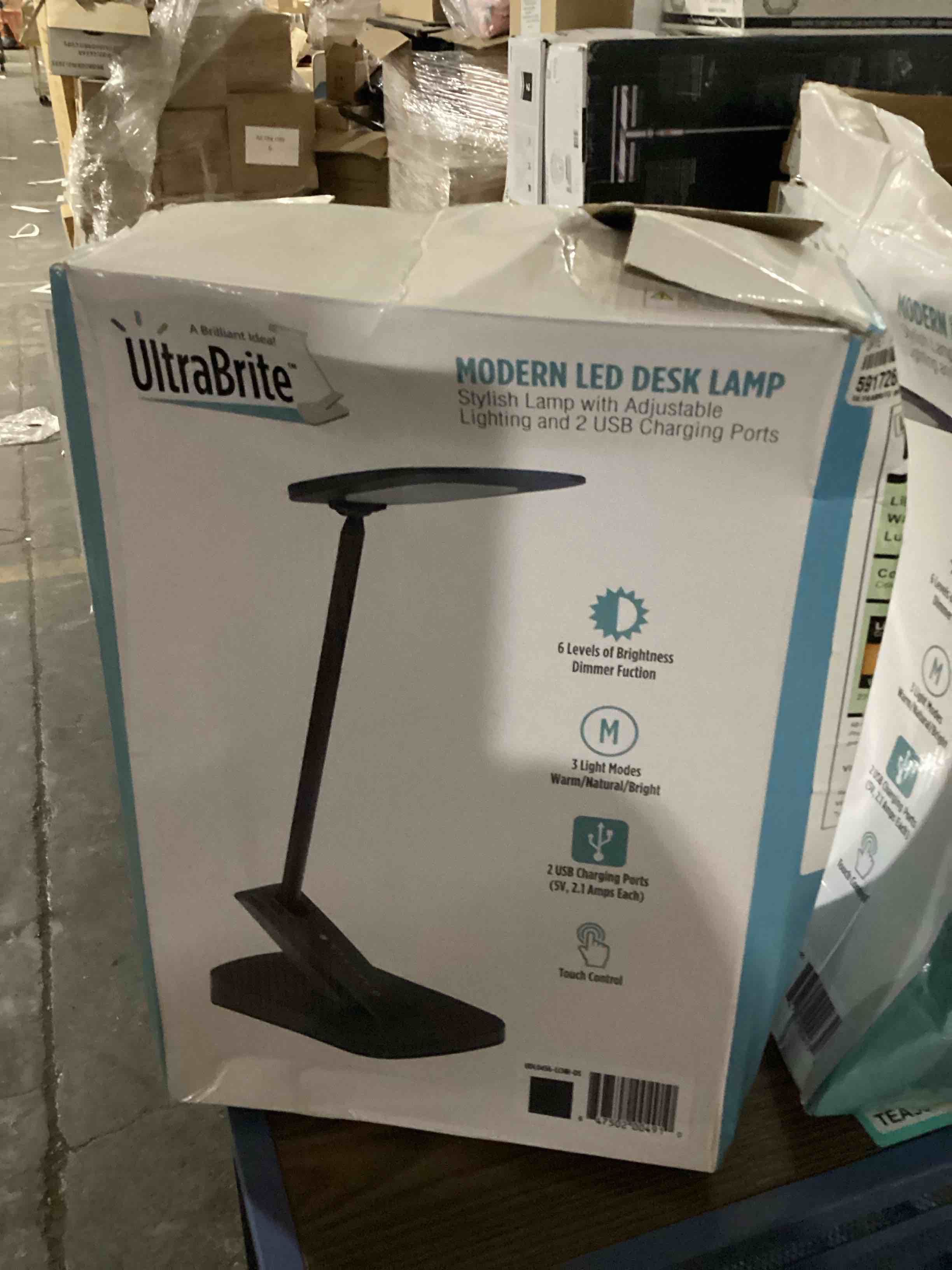 Condition photo showing Good Condition for ultrabrite - shift touch 850-lumen led desk lamp with two usb charging ports - charcoal