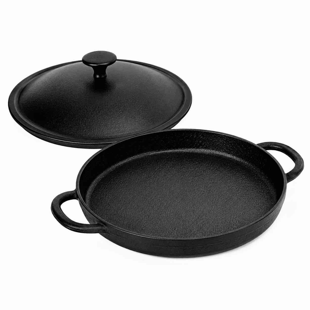 curtis stone 11in braiser sauté pan with lid - black 