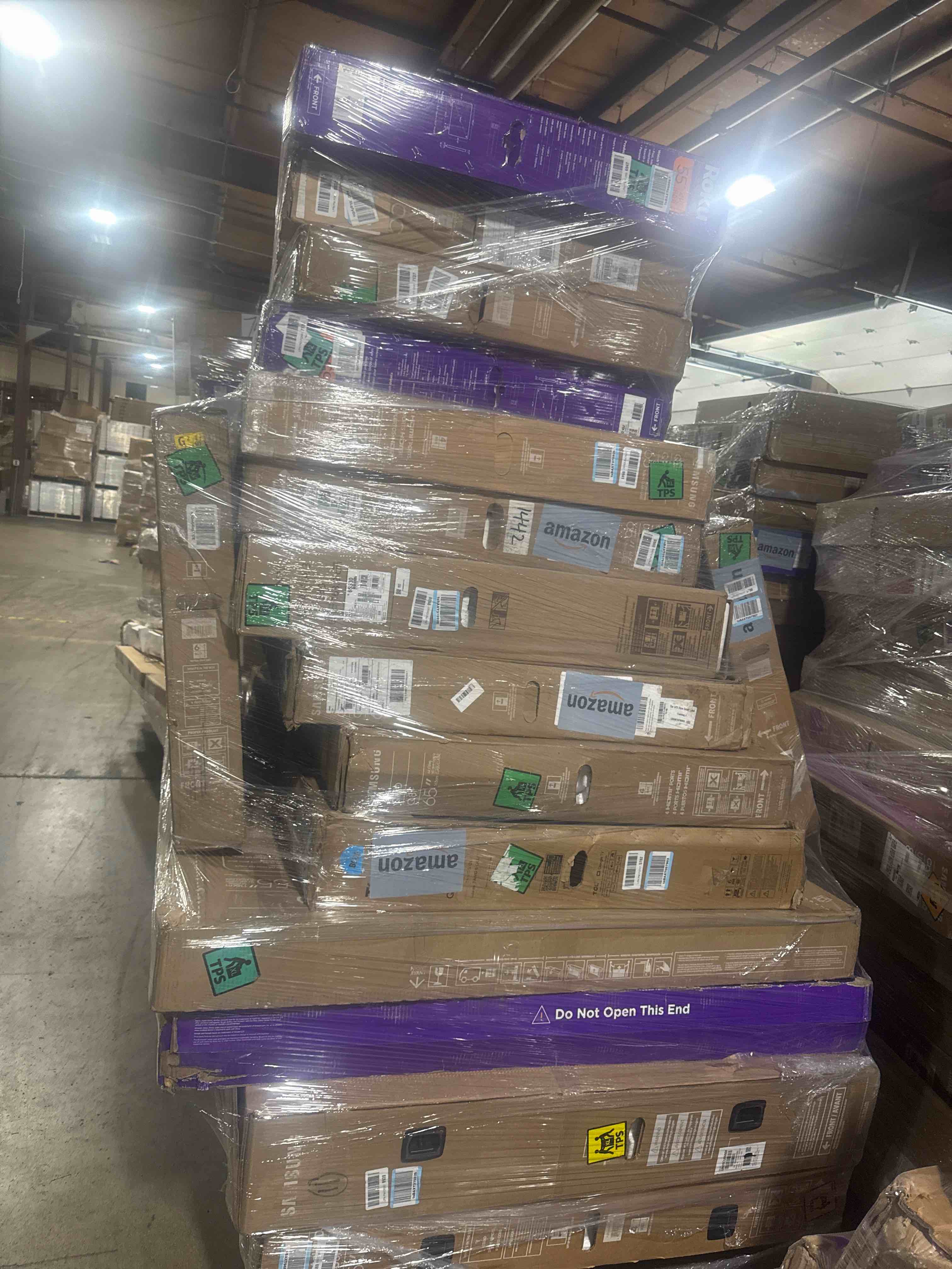 9 TV’s Most 55 inches or Larger, Brands Like LG, Samsung, Roku and Vizio for Parts or Repair.Your Bid per TV.