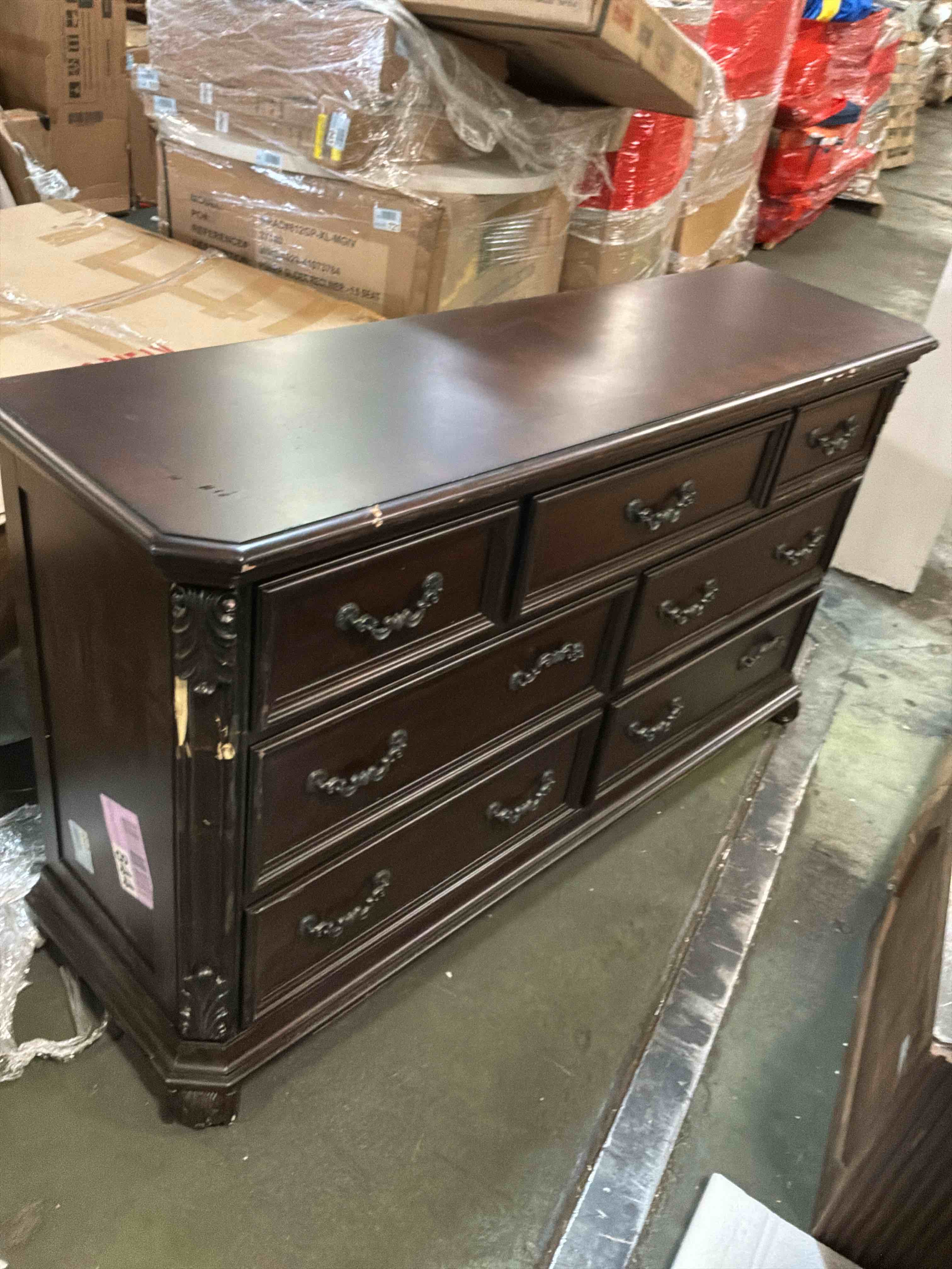 Condition photo showing As Is for liberty furniture messina estates 7 drawer dresser 