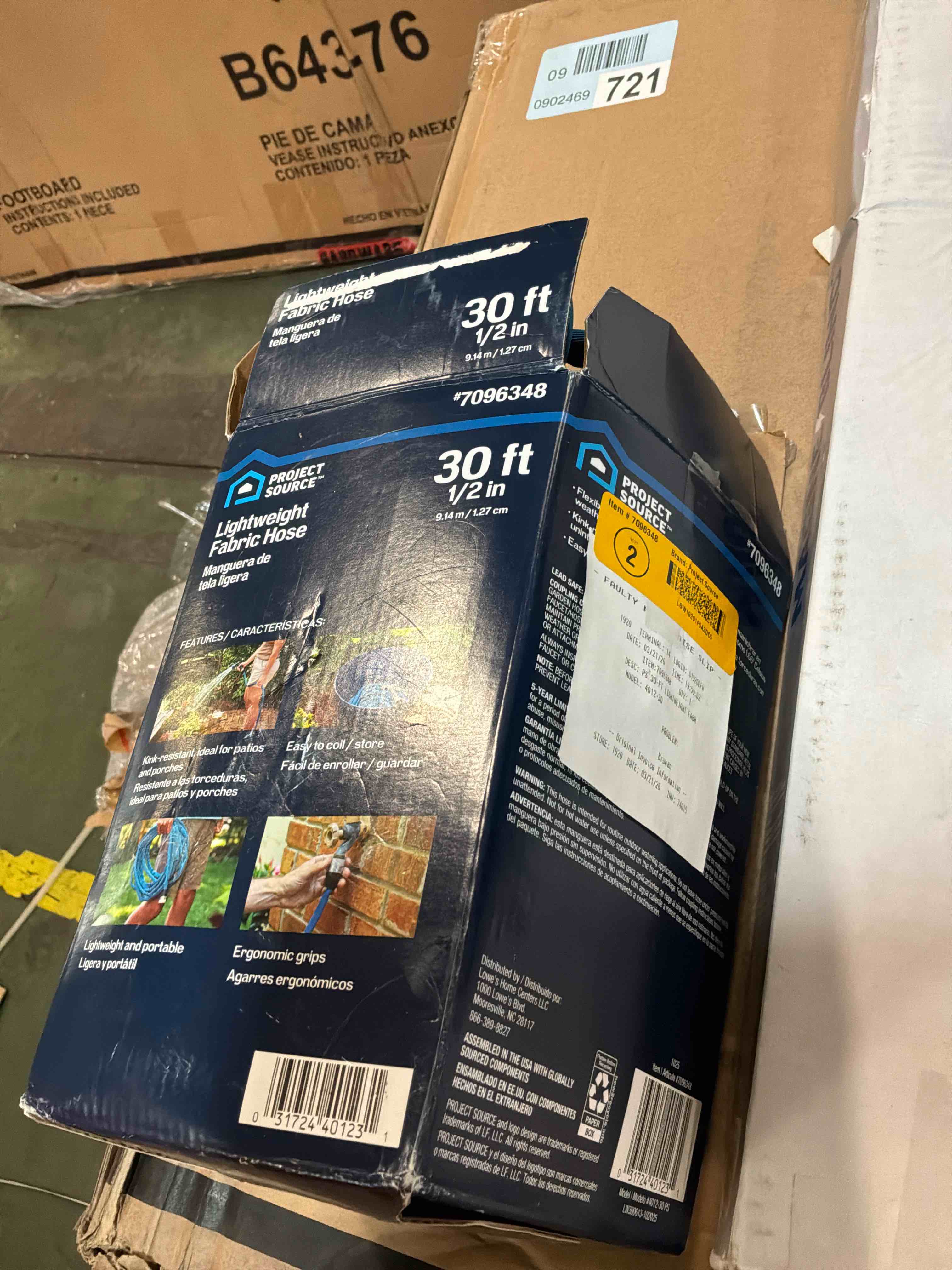 Condition photo showing Good Condition for project source project source lightweight 1/2-in x 30-ft premium -duty kink free woven blue coiled