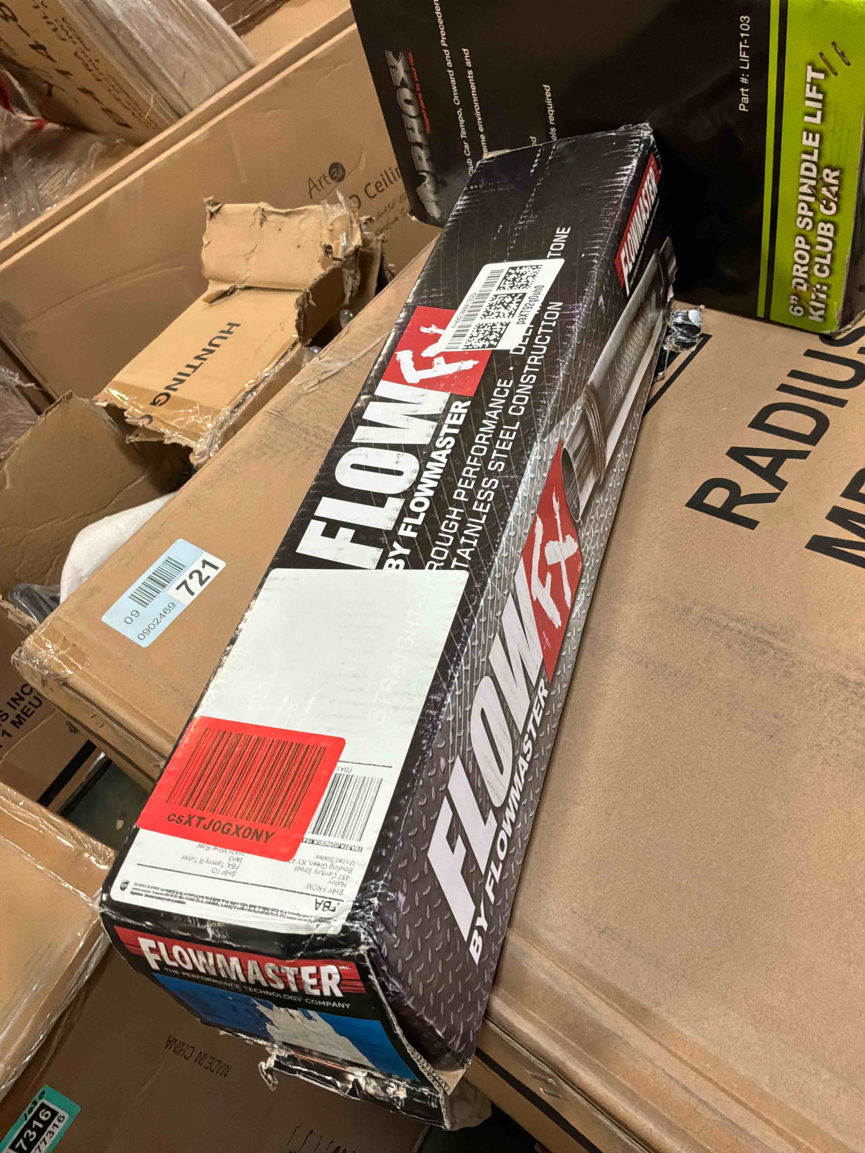 Condition photo showing Good Condition for flowmaster 71419 flowfx muffler 3  inlet/outlet - round body - moderate sound 409 stainless steel