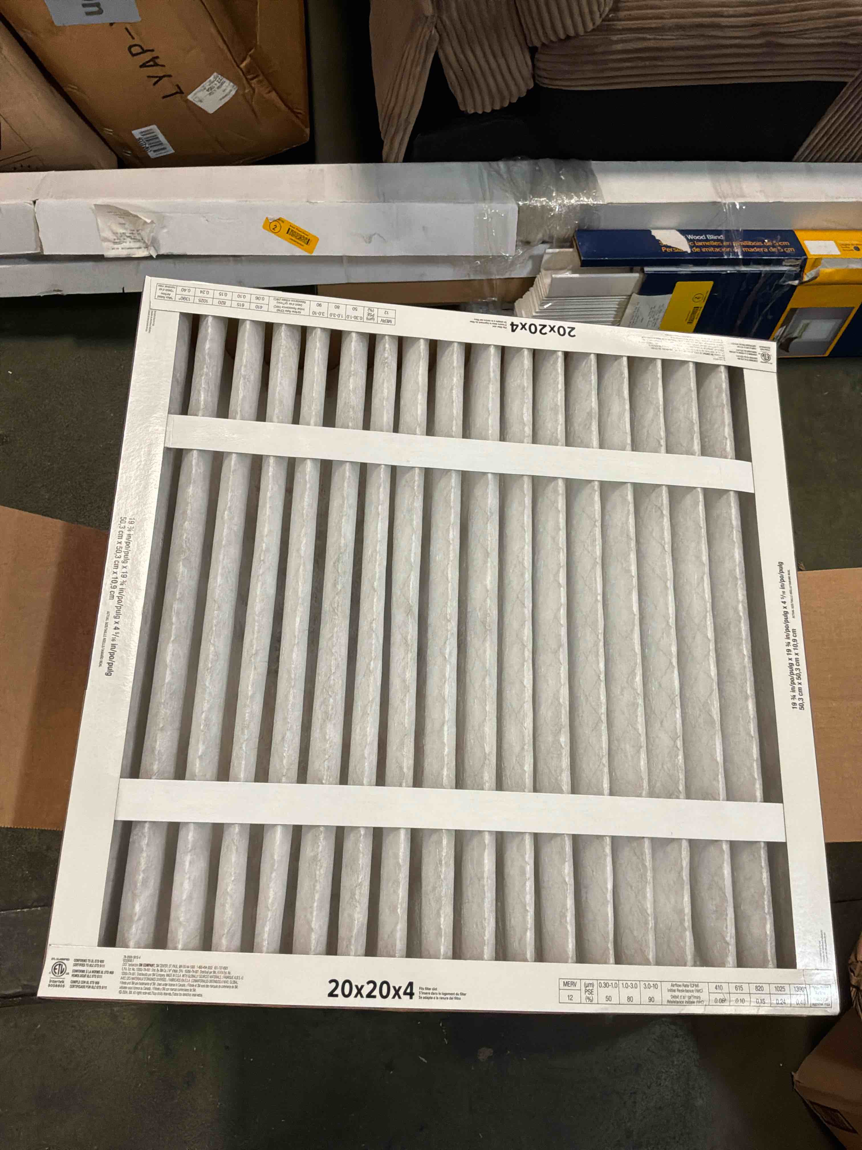 Condition photo showing Good Condition for filtrete 1550 20x20x4 2 pack of 4 