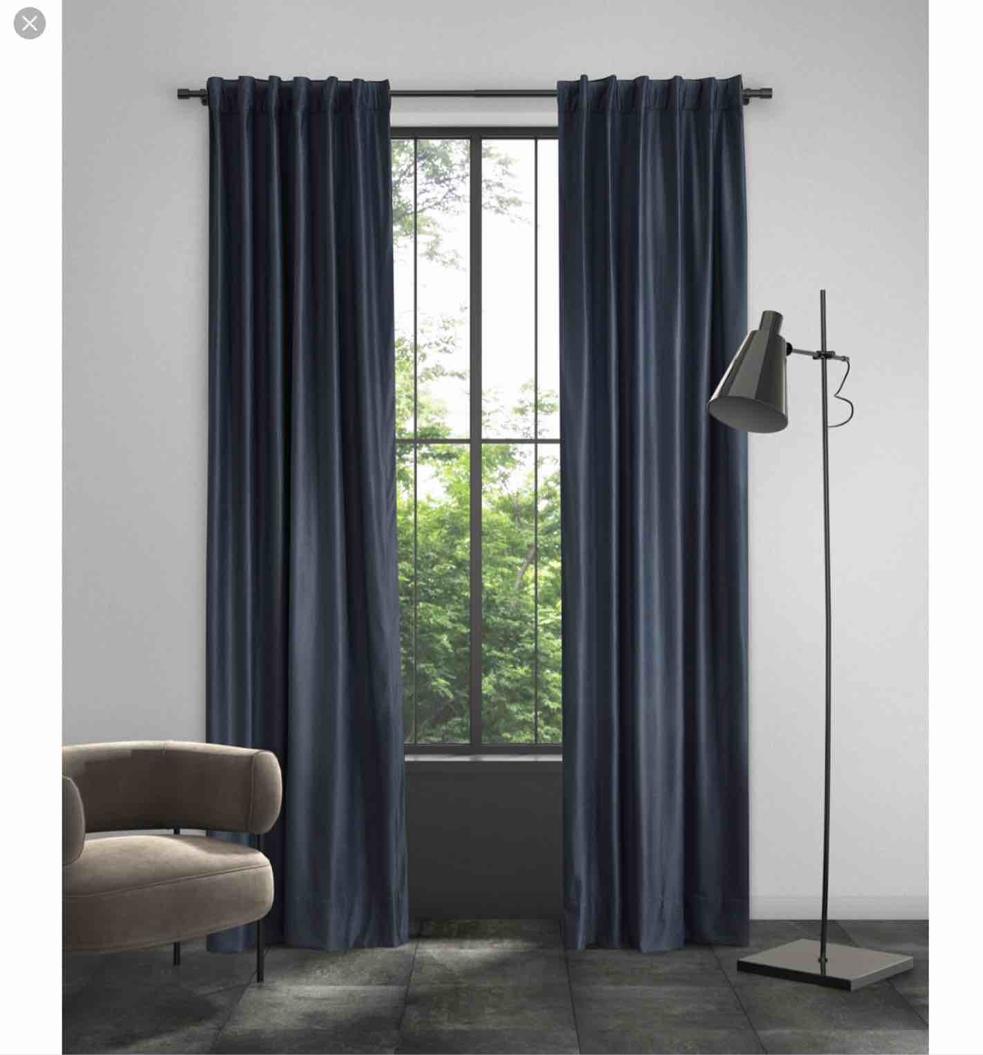     Set of 2 SWYR-84NAVY 52”Wx84”-L -