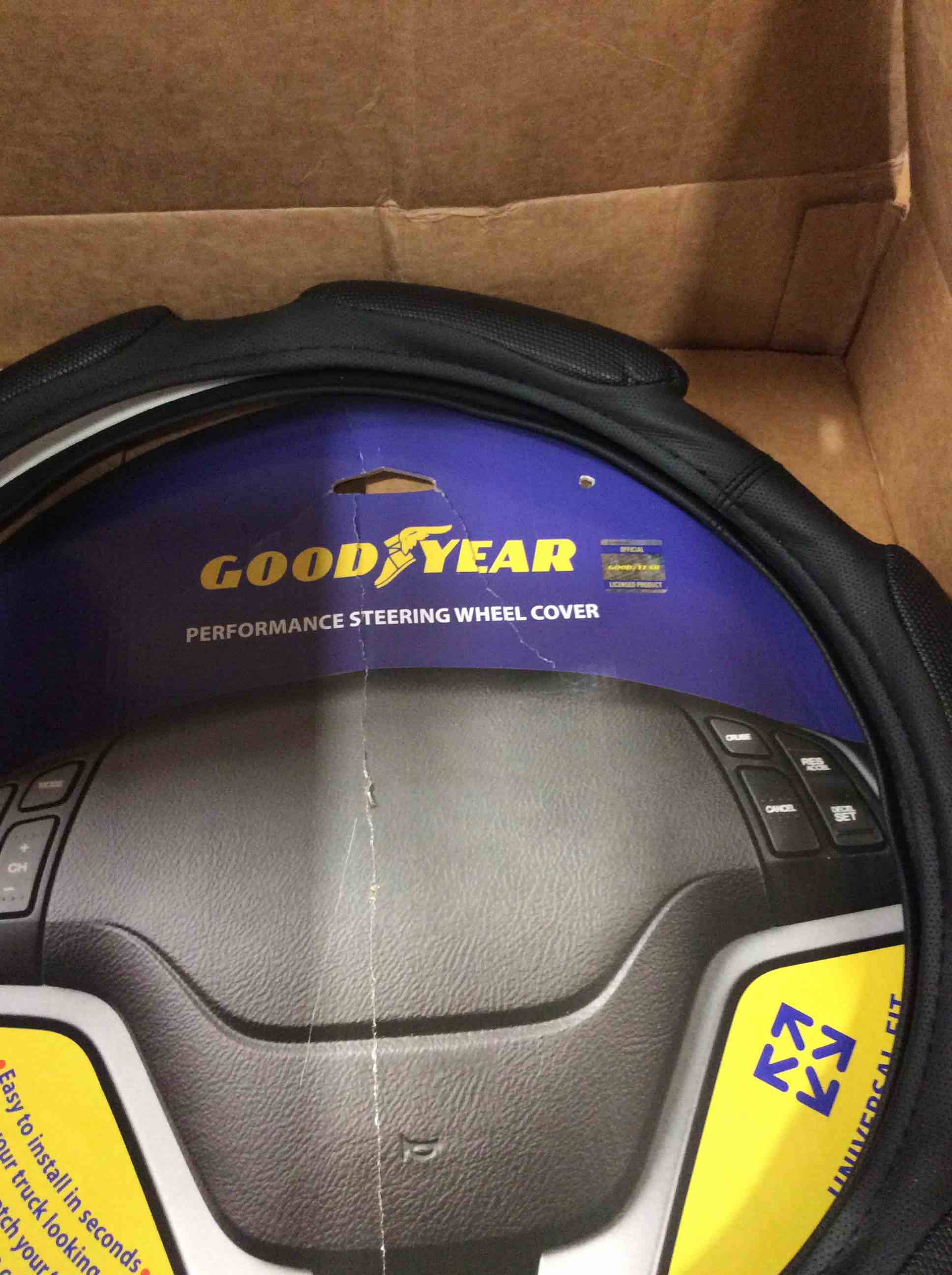 Goodyear  High Grip Steering Wheel Cover universal Fit 14.”5 1”15.5