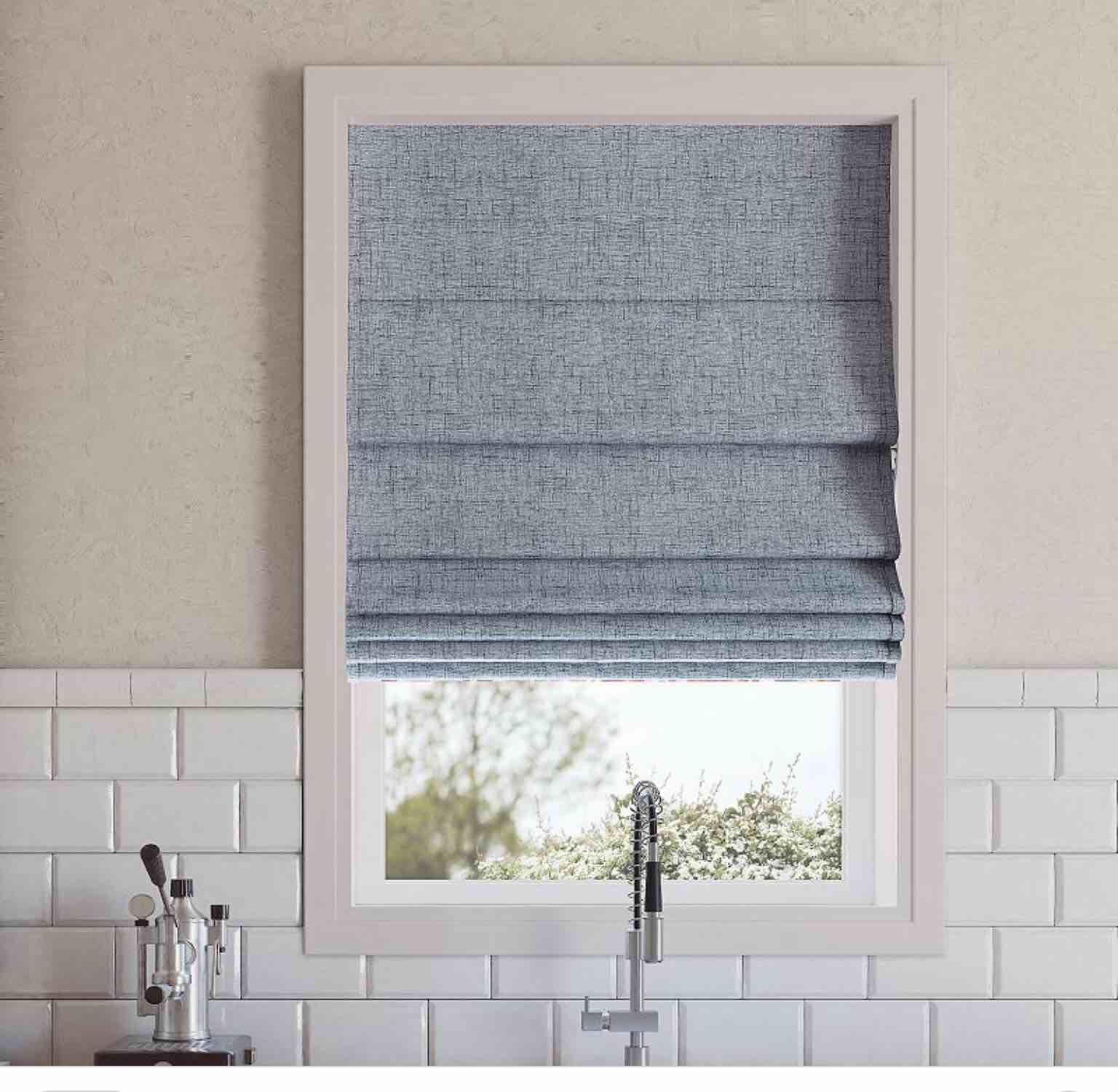 OORDLESS ROMAN SHADES 31”wx48”H DREw charcoal