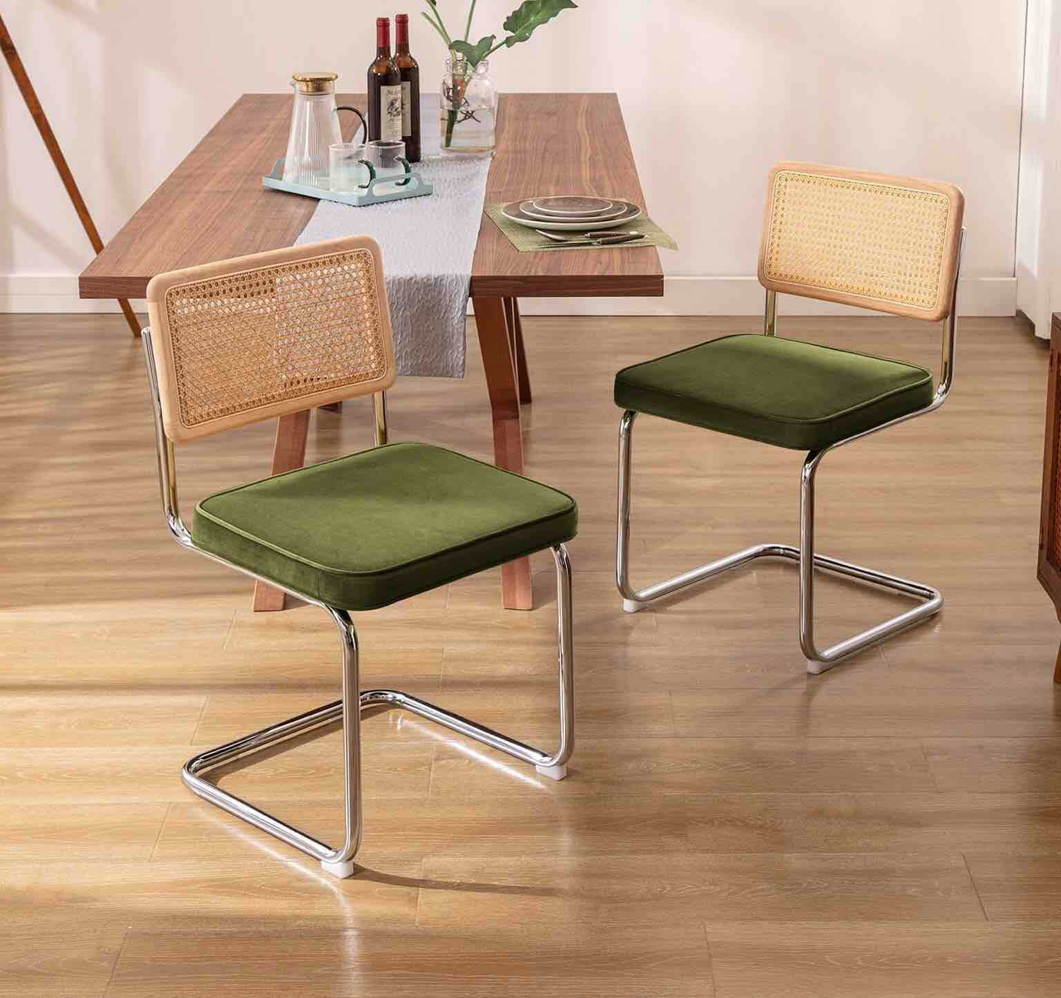 zesthouse Natural Rattan Dining Chairs  set of 2