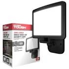 Hyper Tough 3000 Lumen LED Security Light 120-Degree Motion Sensor in Black Finish  Hardwired 102-Degree Beam Spread