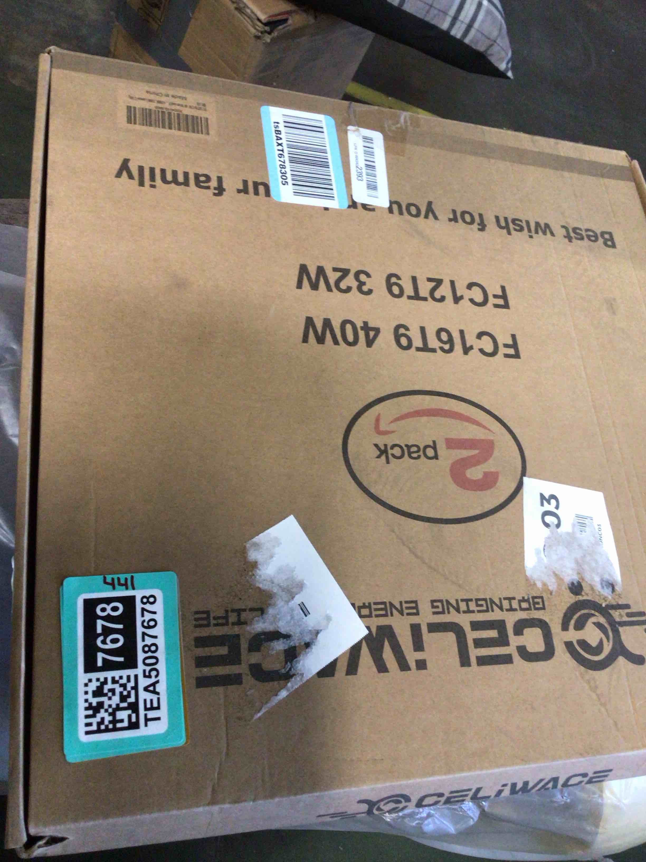 Condition photo showing Good Condition for fc16t9/cw 40 watt and fc12t9/cw 32w set cool white, 16'' t9 40 watt circline light bulbs, 12 inch 32w circular fluorescent tube, round fluorescent bulb cri 82, 4100k, 5300 lumen g10q