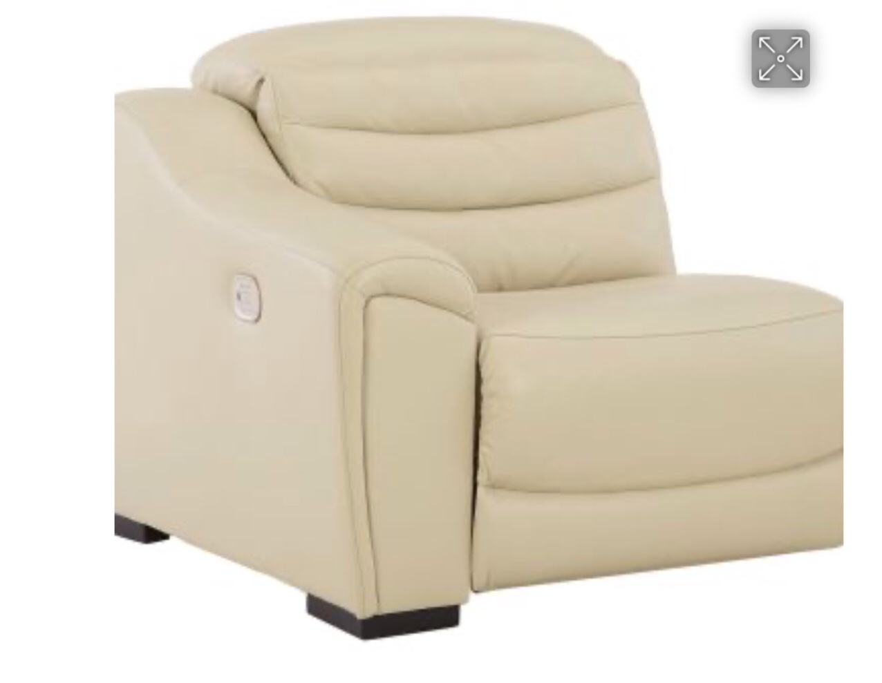Center Line Collection U6340558 Left Arm Facing Zero Wall Power Recliner in Cream