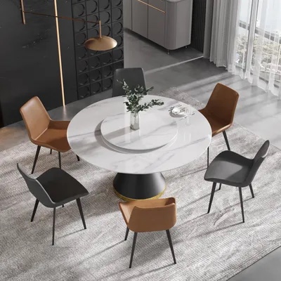 ((incomplete only top )) Atunus Royal Design Marble Top 150 Cm Round Dining Table