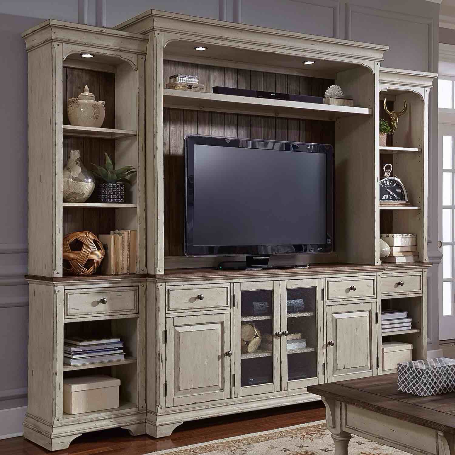 ((incomplete only 1 box )) Entertainment Center with Piers