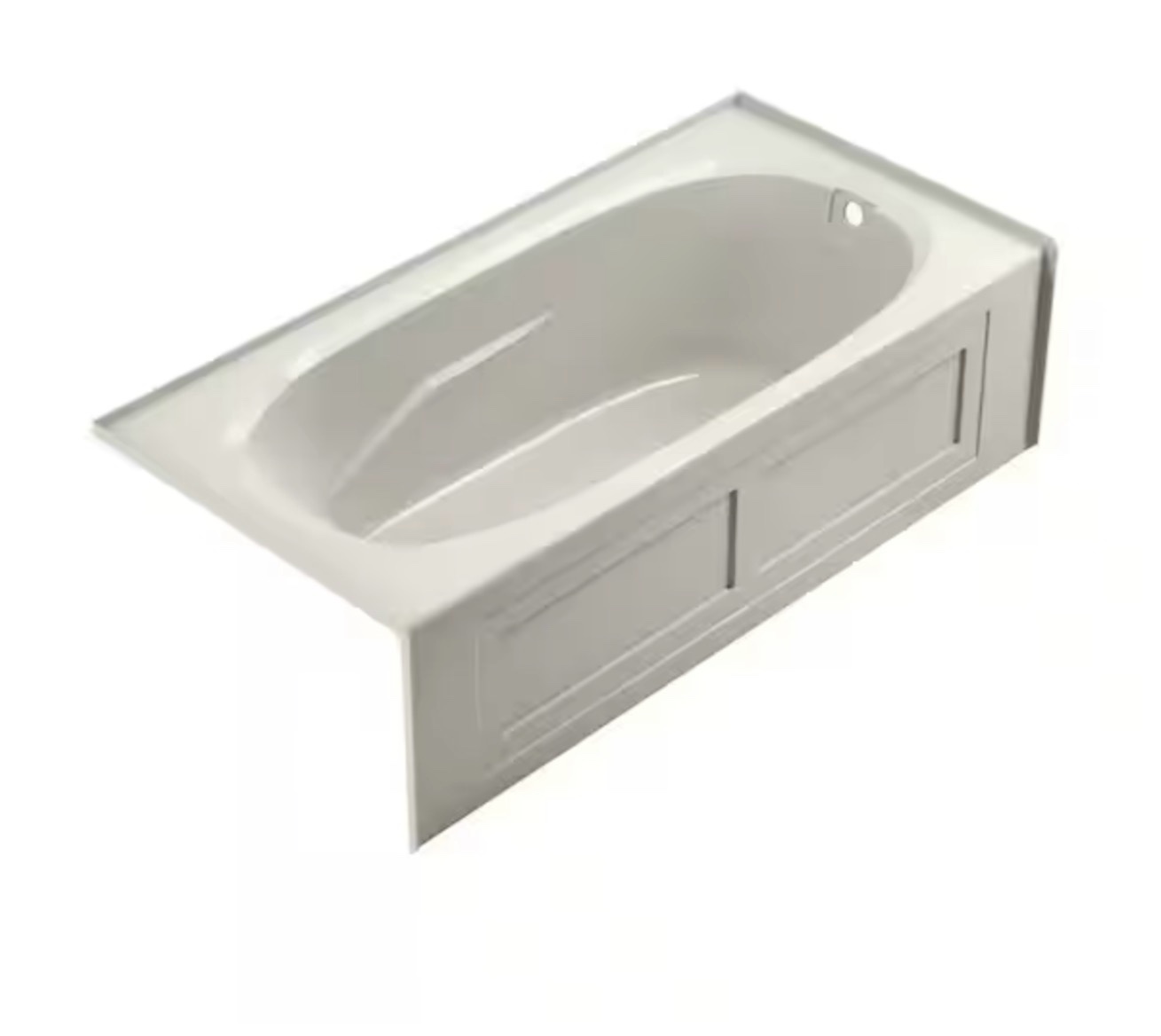Soaking Bathtub with Right Drain in Oyster