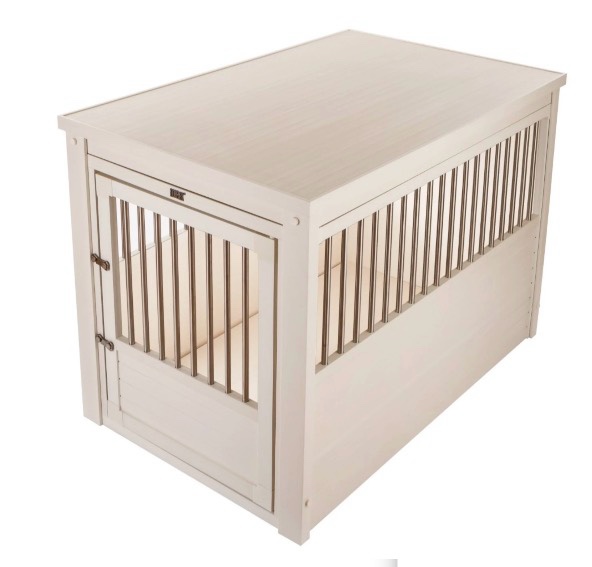 New Age Pet ecoFLEX Pet Crate/End Table, Large, Antique White
