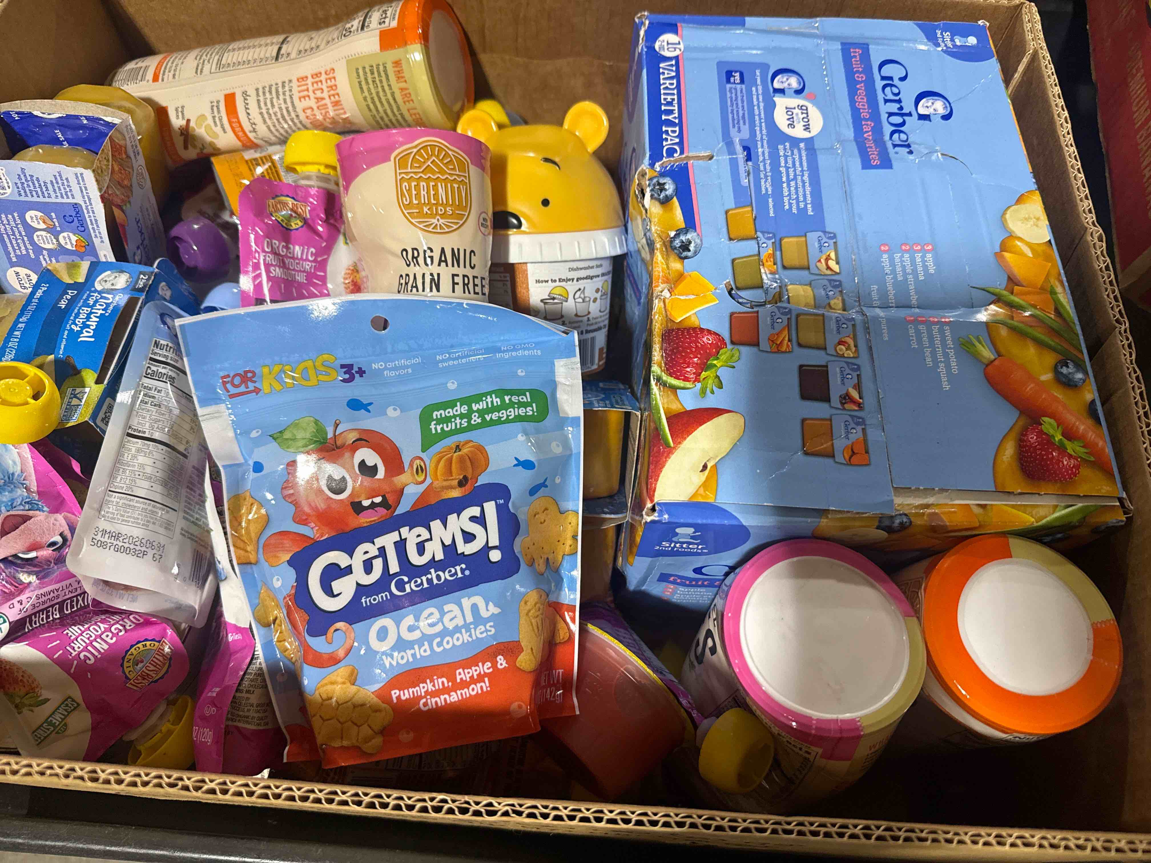 box lot assorted food