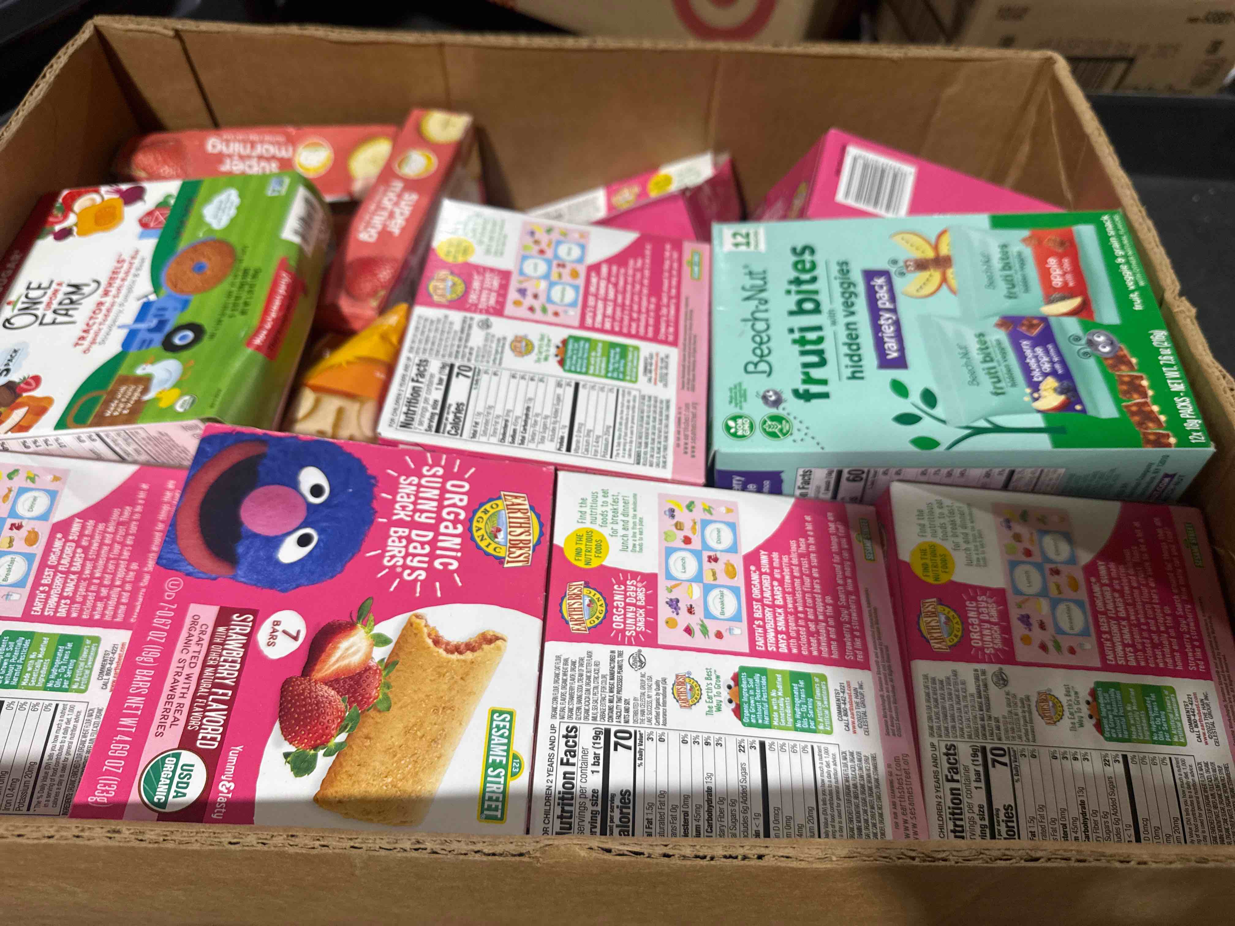 box lot assorted food 