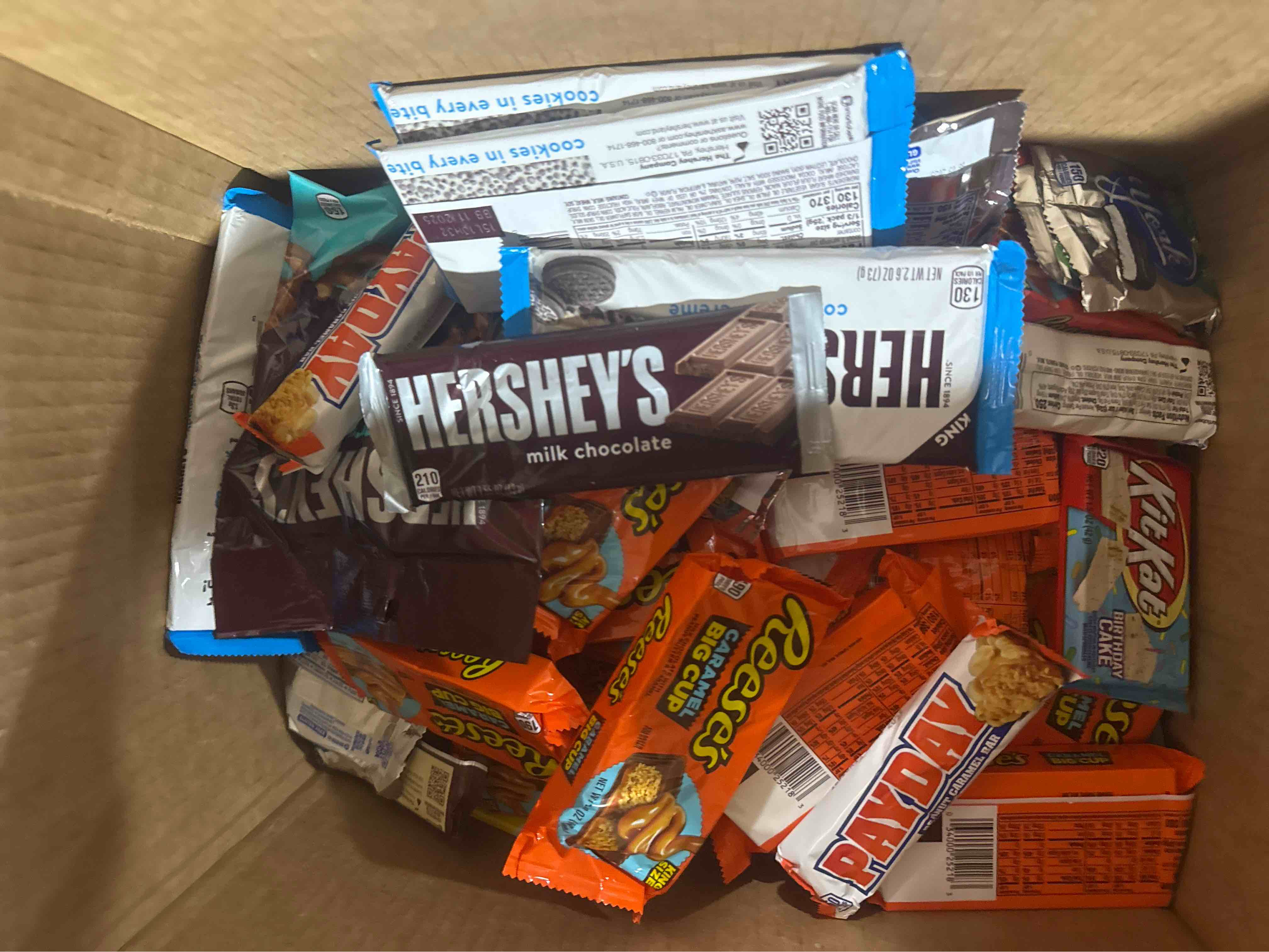 Box of Assorted Candy and Foods 