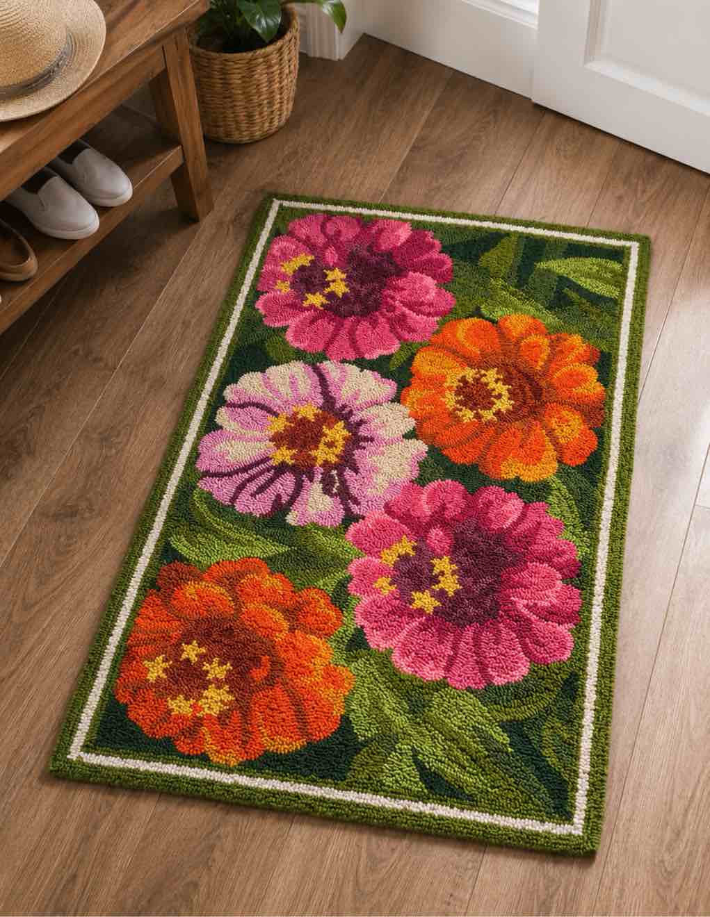 Indoor/Outdoor Zinnia Hooked Polypropylene Accent Rug