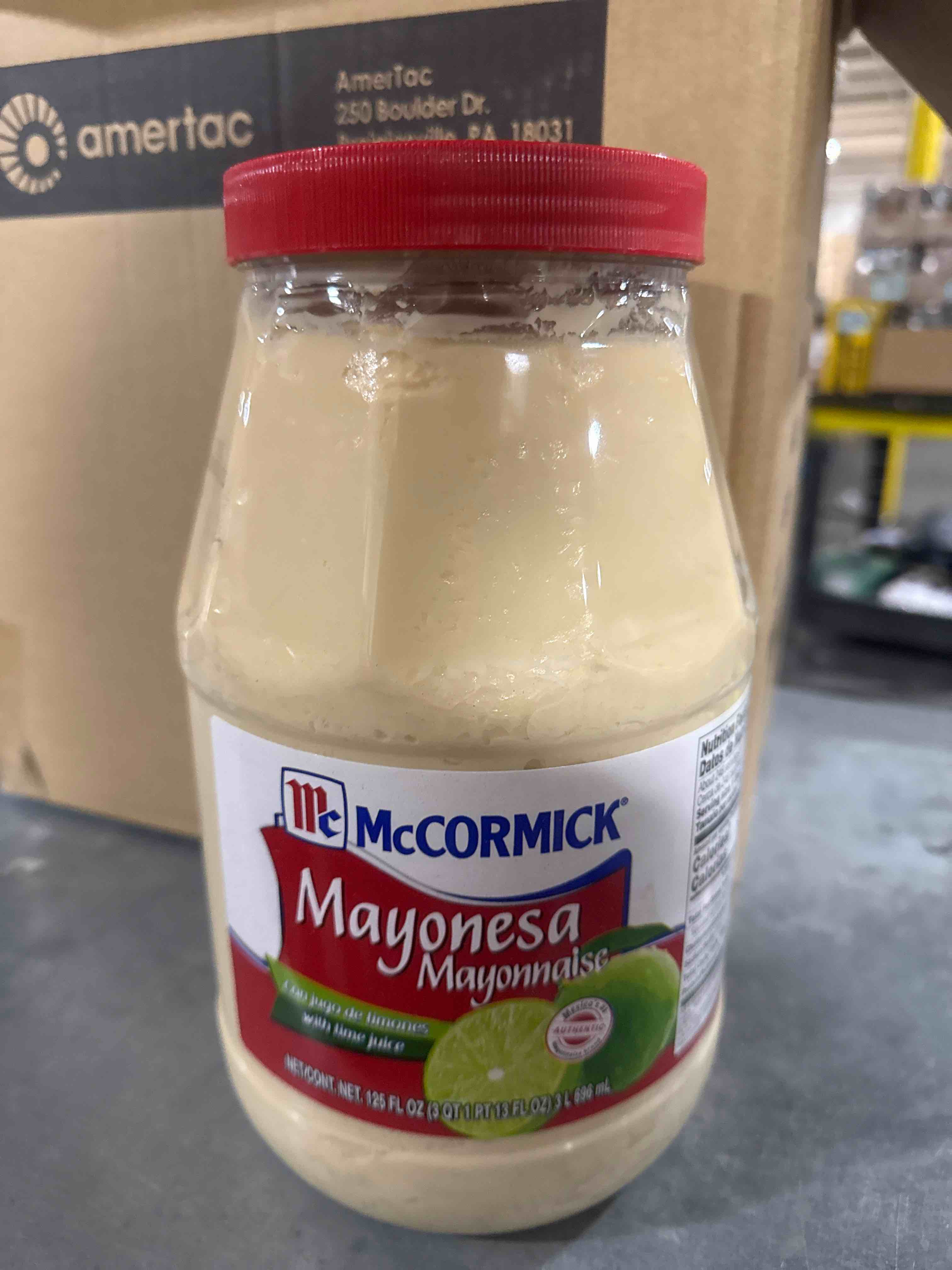 case of 4 mccormick mayonesa (mayonnaise) with lime juice, 125 fl ozbb july 2025 