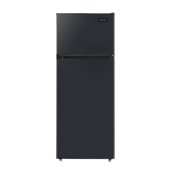 frigidaire 7.5 cu. ft top freezer refrigerator, compact fridge for apartment, kitchen, office, garage, black