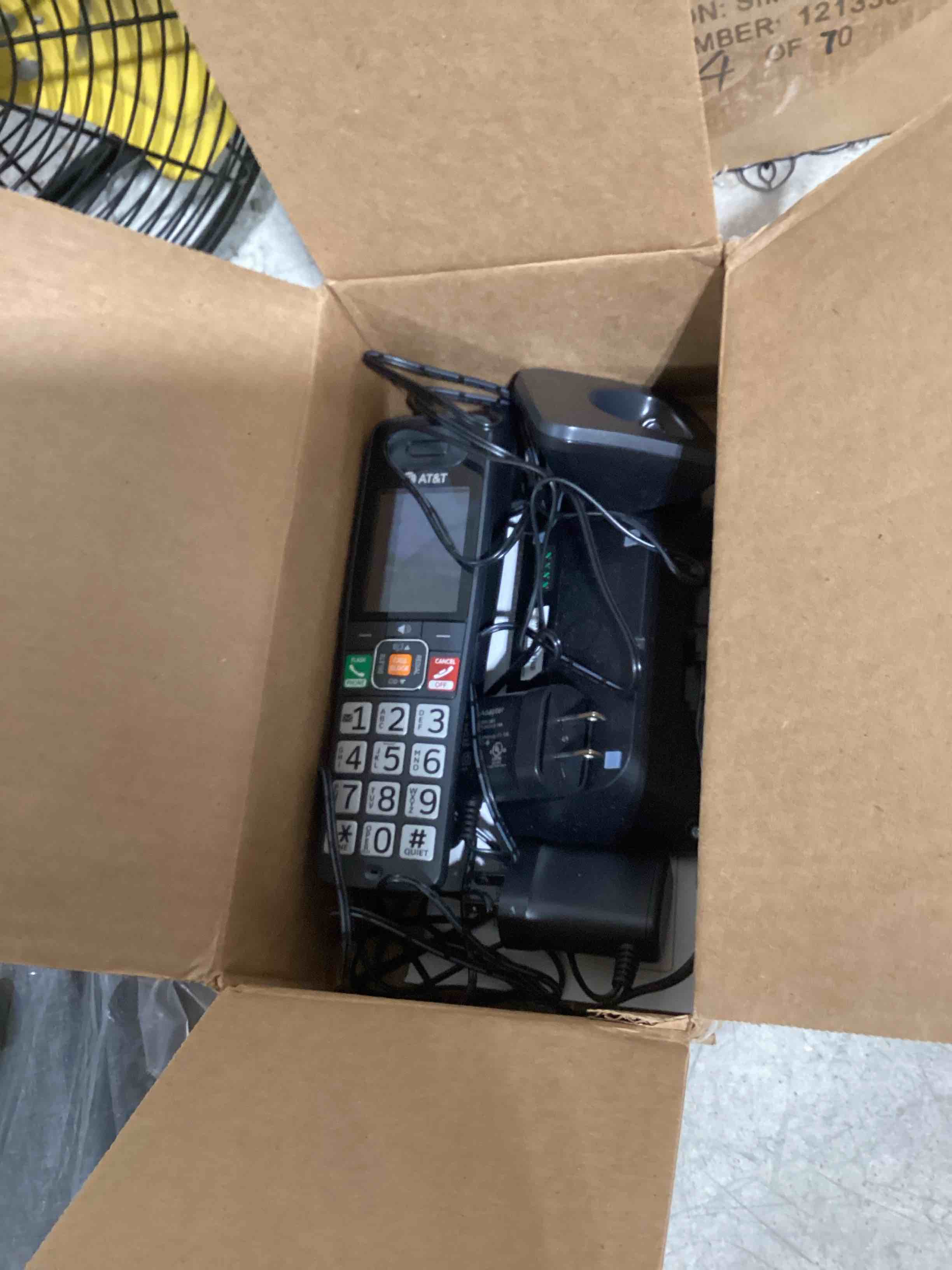 Condition photo showing As Is for at&t dect 6.0 cordless phone, 2-handset – smart call blocker, bluetooth connect to cell, answering machine, 2.4" color display | bl108-2