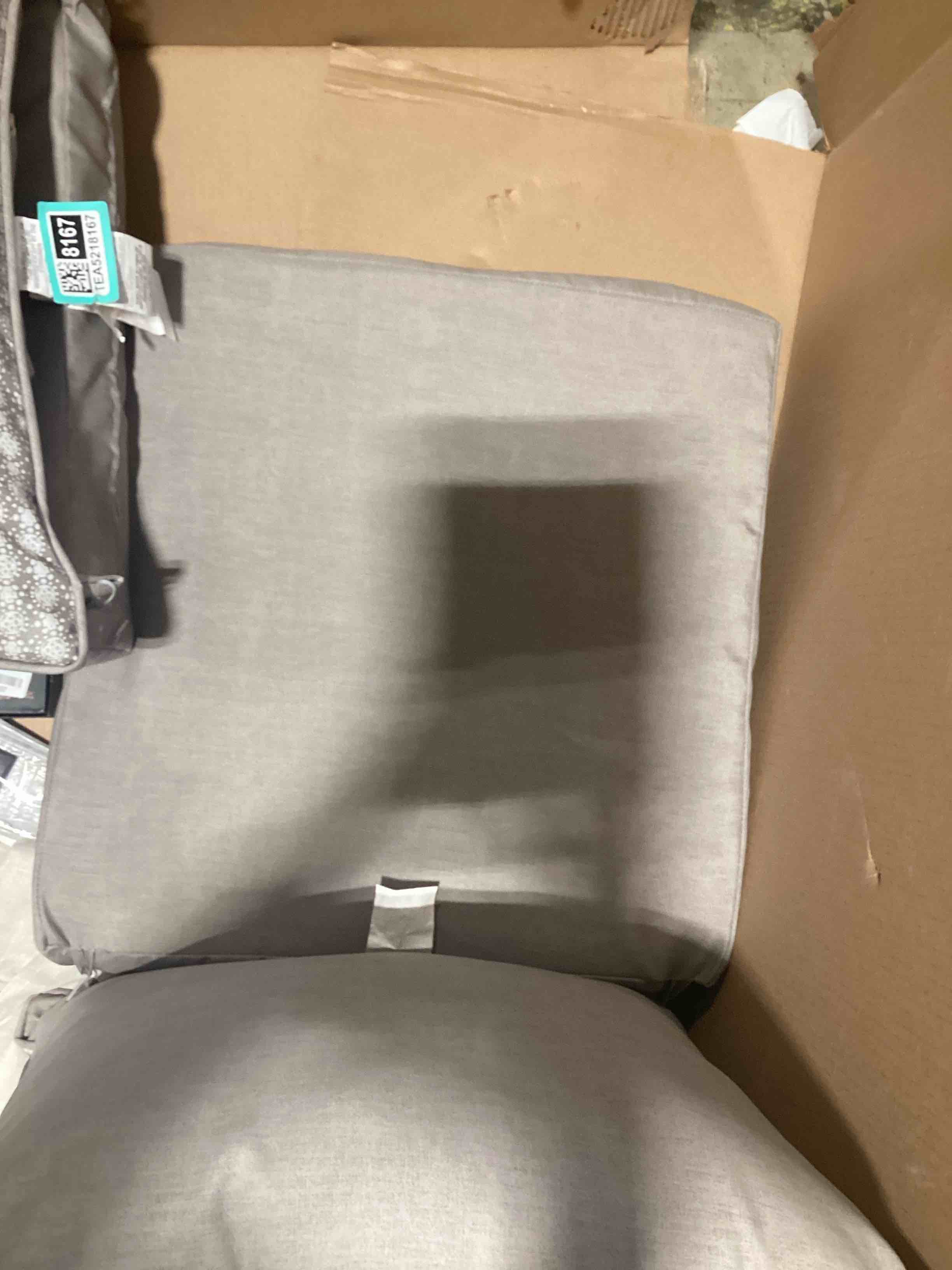 Condition photo showing Good Condition for 24x24in outdoor cushions 2 pc set in starburst gray