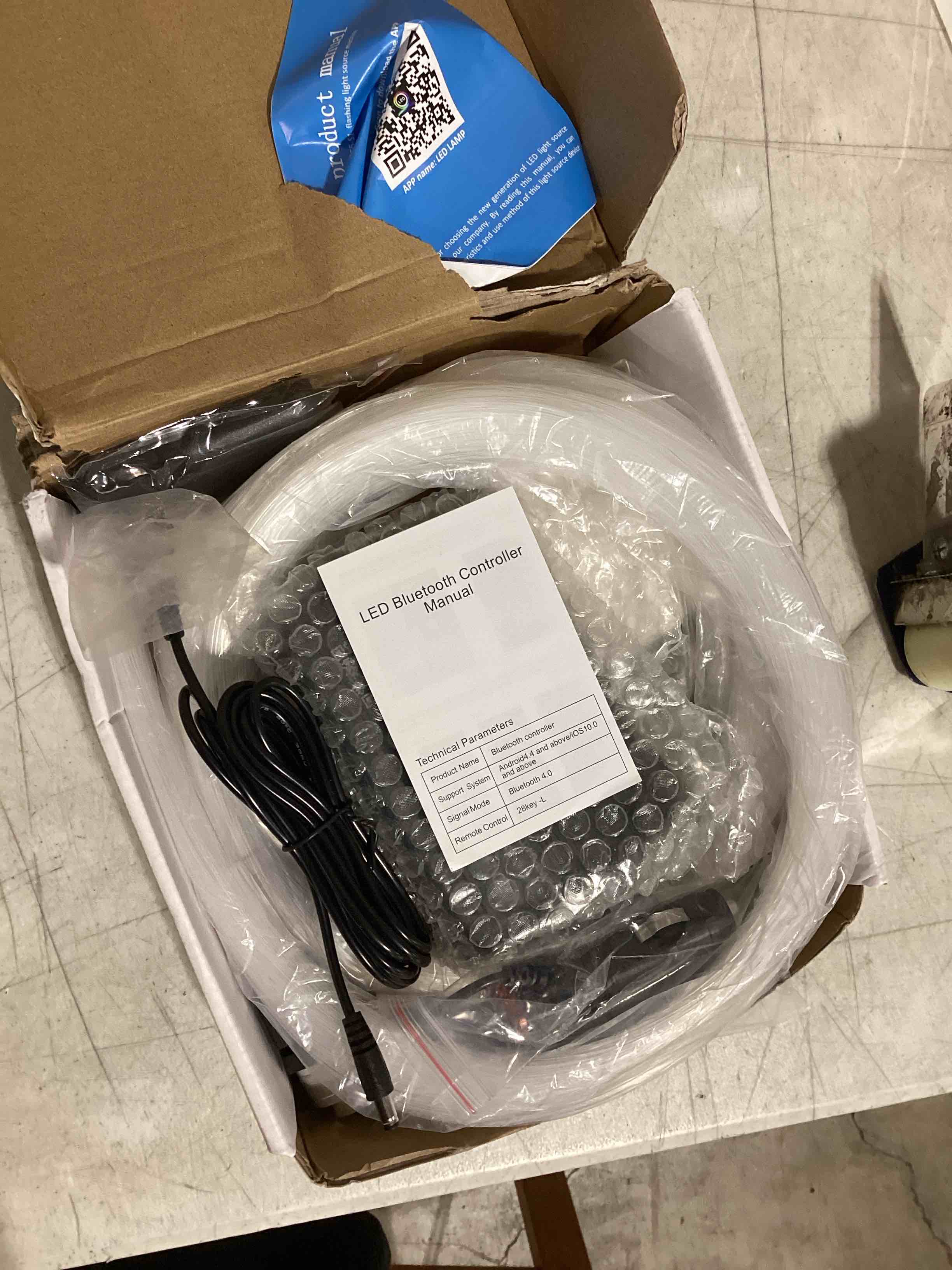 Condition photo showing Good Condition for split starlight headliner kit - 400pcs 0.02in 4.9ft fiber optic rgbw star lights for car with 2 light heads 16w engine easy to hide,flexible wiring,app/remote control for car roof ceiling