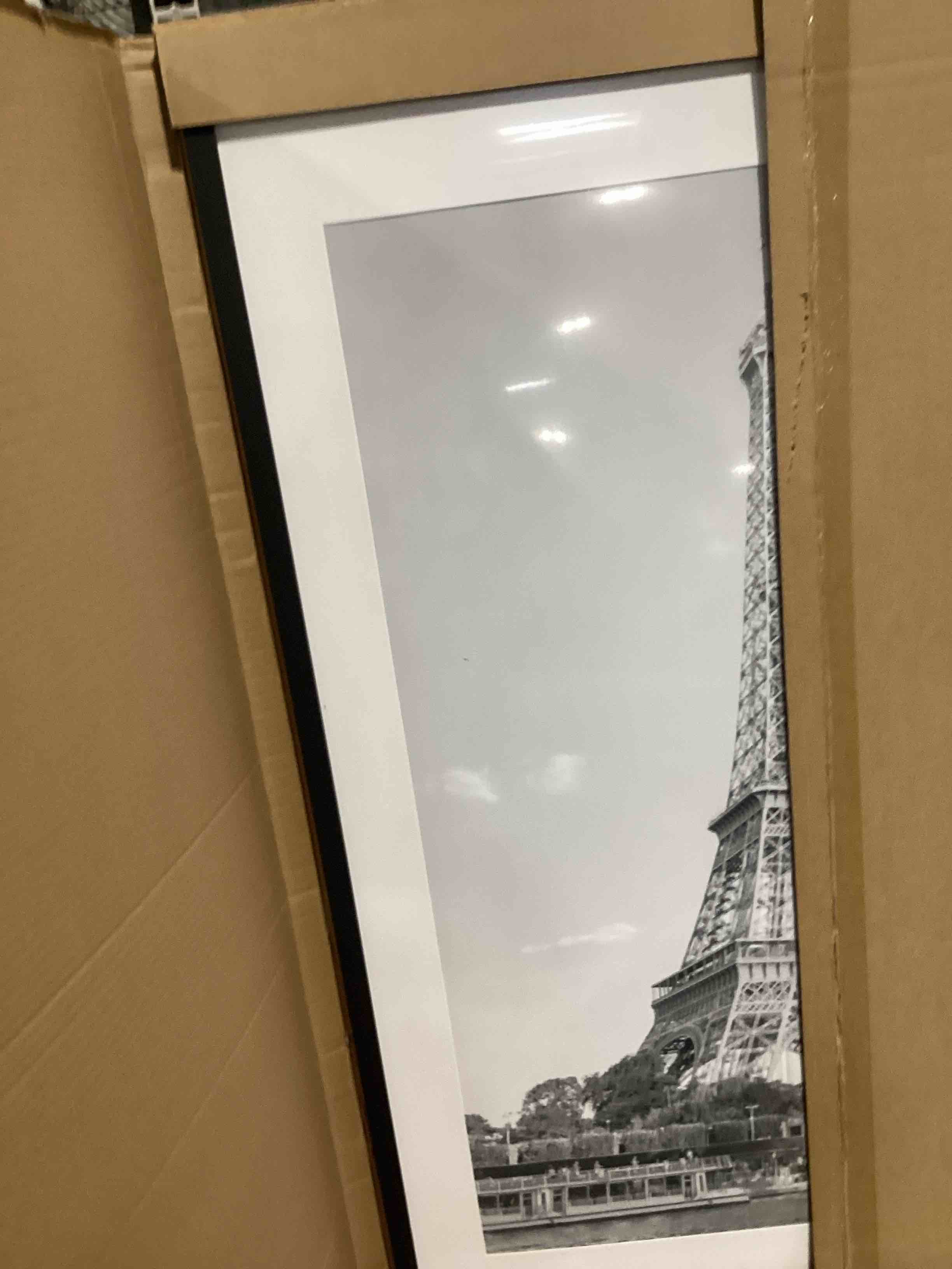 Condition photo showing As Is for upsimples 24x36 poster frame, display pictures 20x30 with mat or 24 x 36 without, wall hanging picture frames, black, 1 pack black 24x36