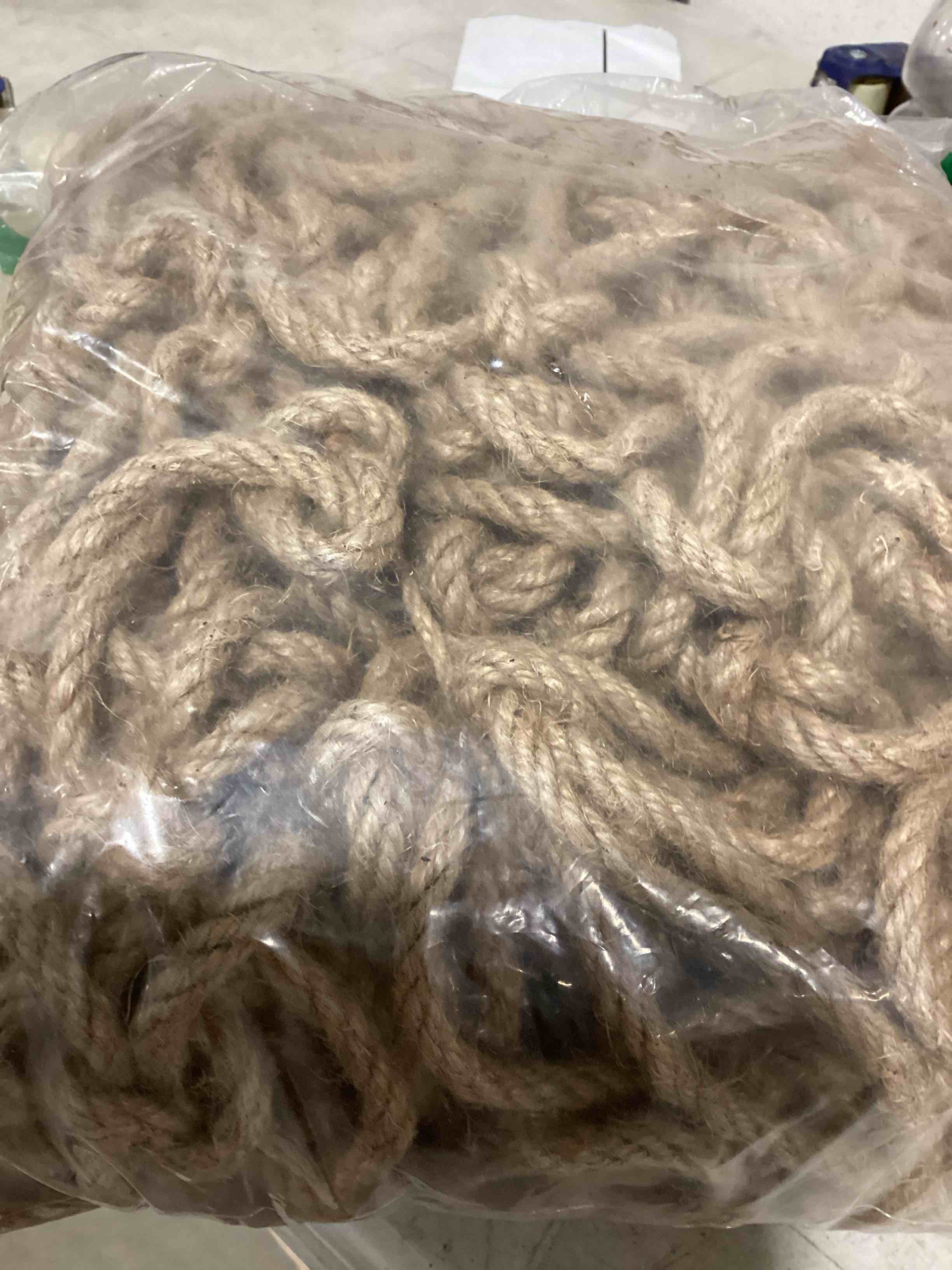 Condition photo showing Good Condition for multi-use hemp rope net: natural jute, 15 sizes, ideal for indoor/outdoor decor & safety, handcrafted with free installation accessories (3x6ft)