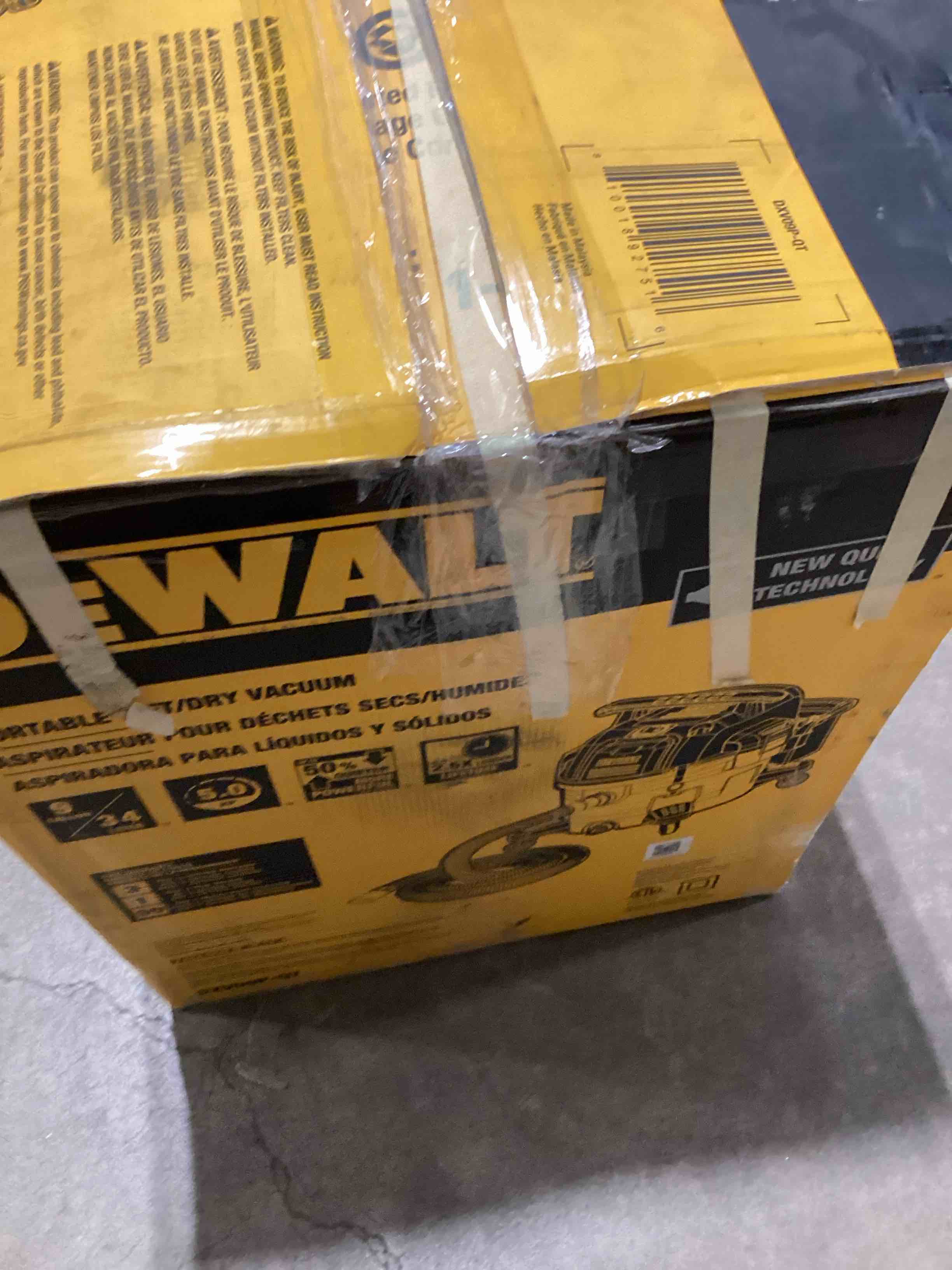 Condition photo showing As Is for dewalt stealthsonic quiet 9-gallon 5 hp corded wet/dry shop vacuum with accessories included item #5248117 | model #dxv09p-qt