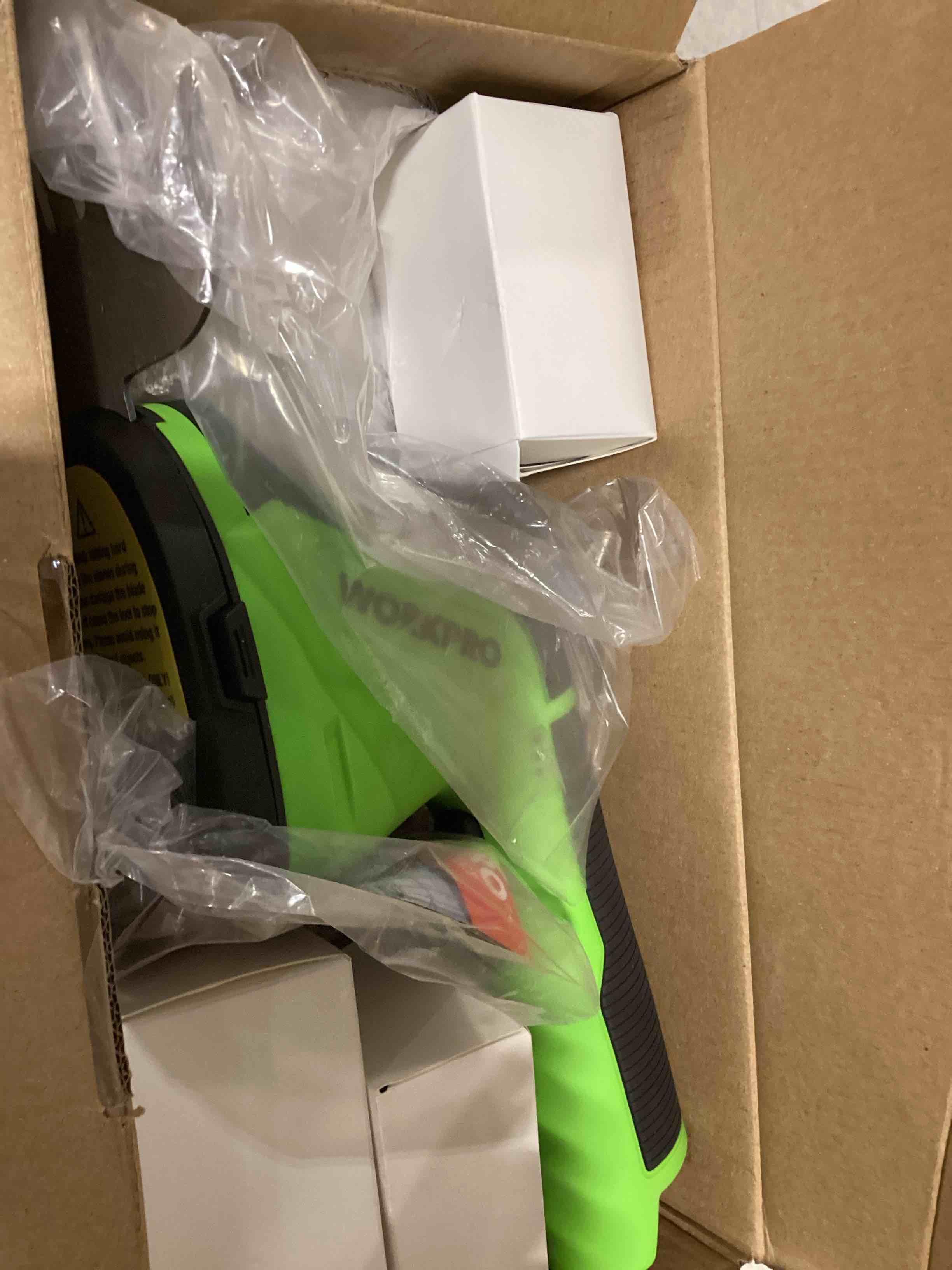 Condition photo showing Good Condition for workpro 12v cordless grass shear & shrubbery trimmer with battery & charger | 2 in 1 handheld hedge trimmer, lightweight, 80min runtime, 1 hour fast charger, for trimming grass, lawn, hedge, bush, shrub