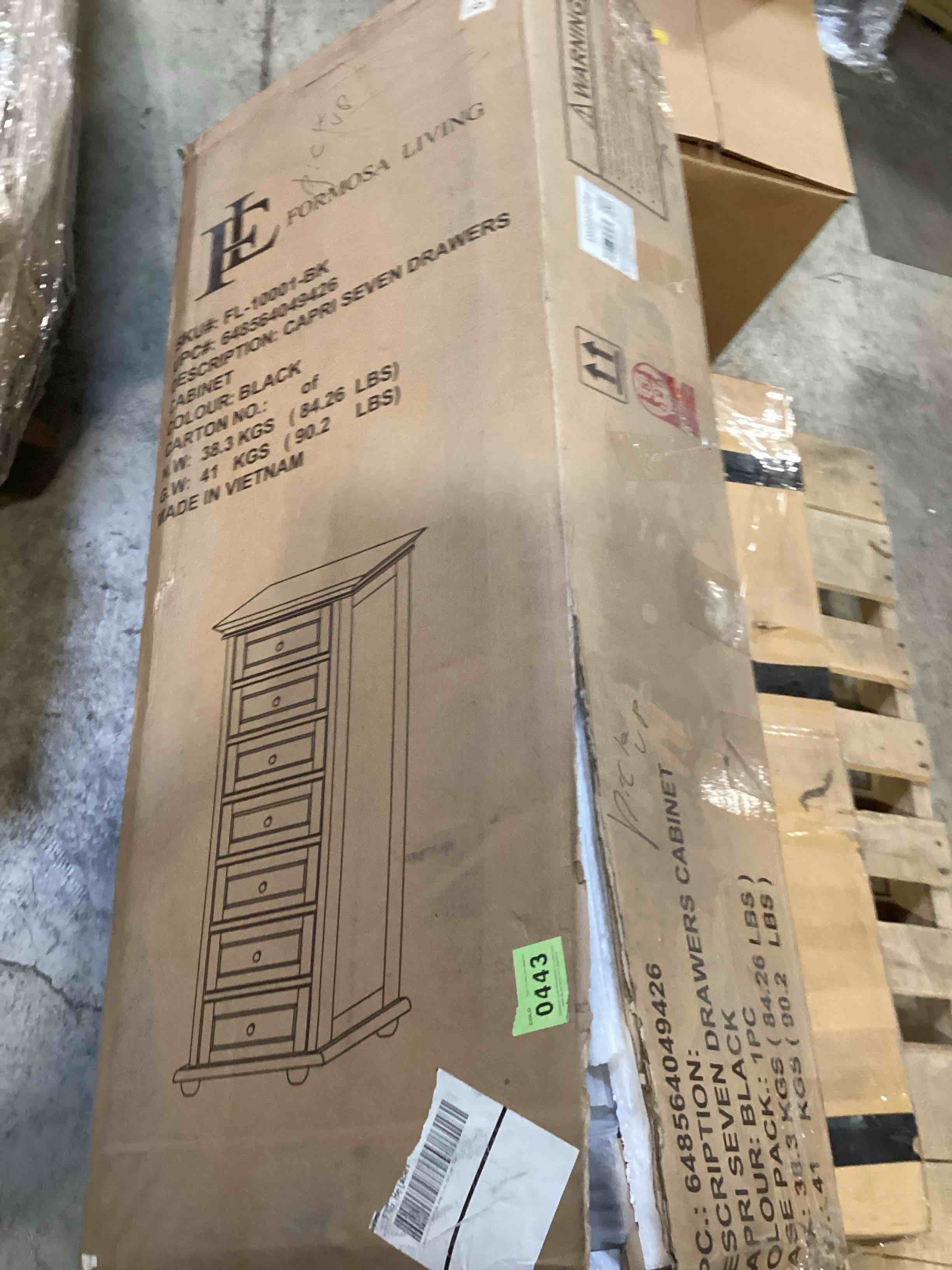 Condition photo showing As Is for tall white dresser for bedroom with 7 drawers, 52" tall chest of drawers modern wooden lingerie chest with crown molding and solid wood ball legs, anti-0xidation zinc alloy knob(white)
