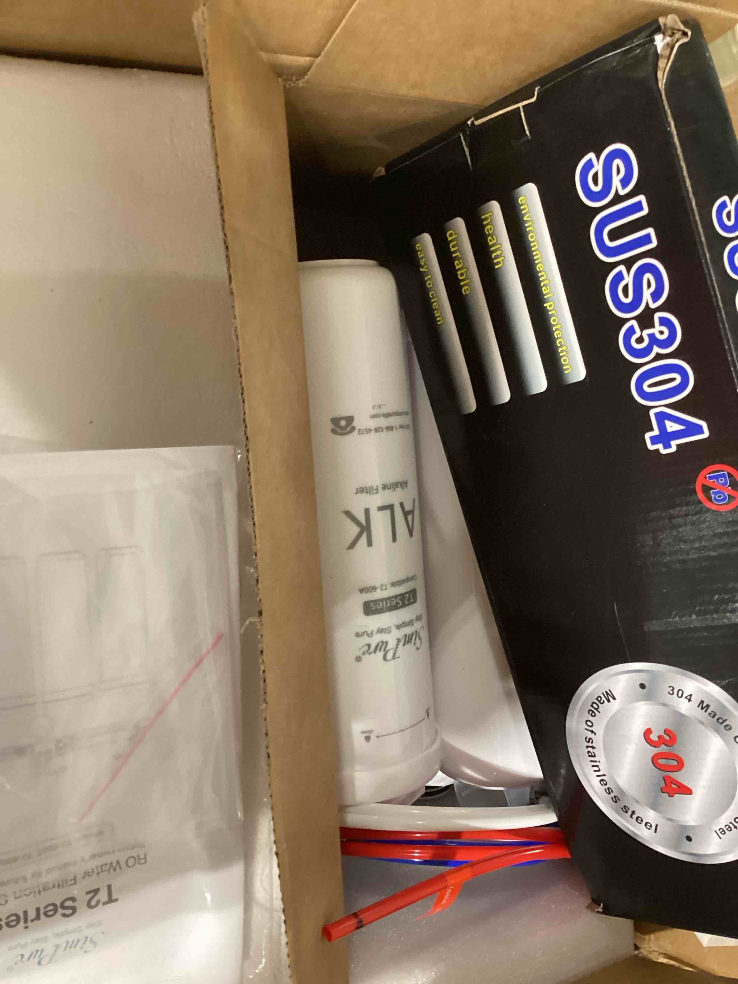 Condition photo showing Good Condition for simpure t2-600t uv reverse osmosis water filter 600 gpd built-in tank | nsf 58 standard uv reverse osmosis system | 8-stage filtration for near 0 tds | high efficiency 2:1 pure to drain