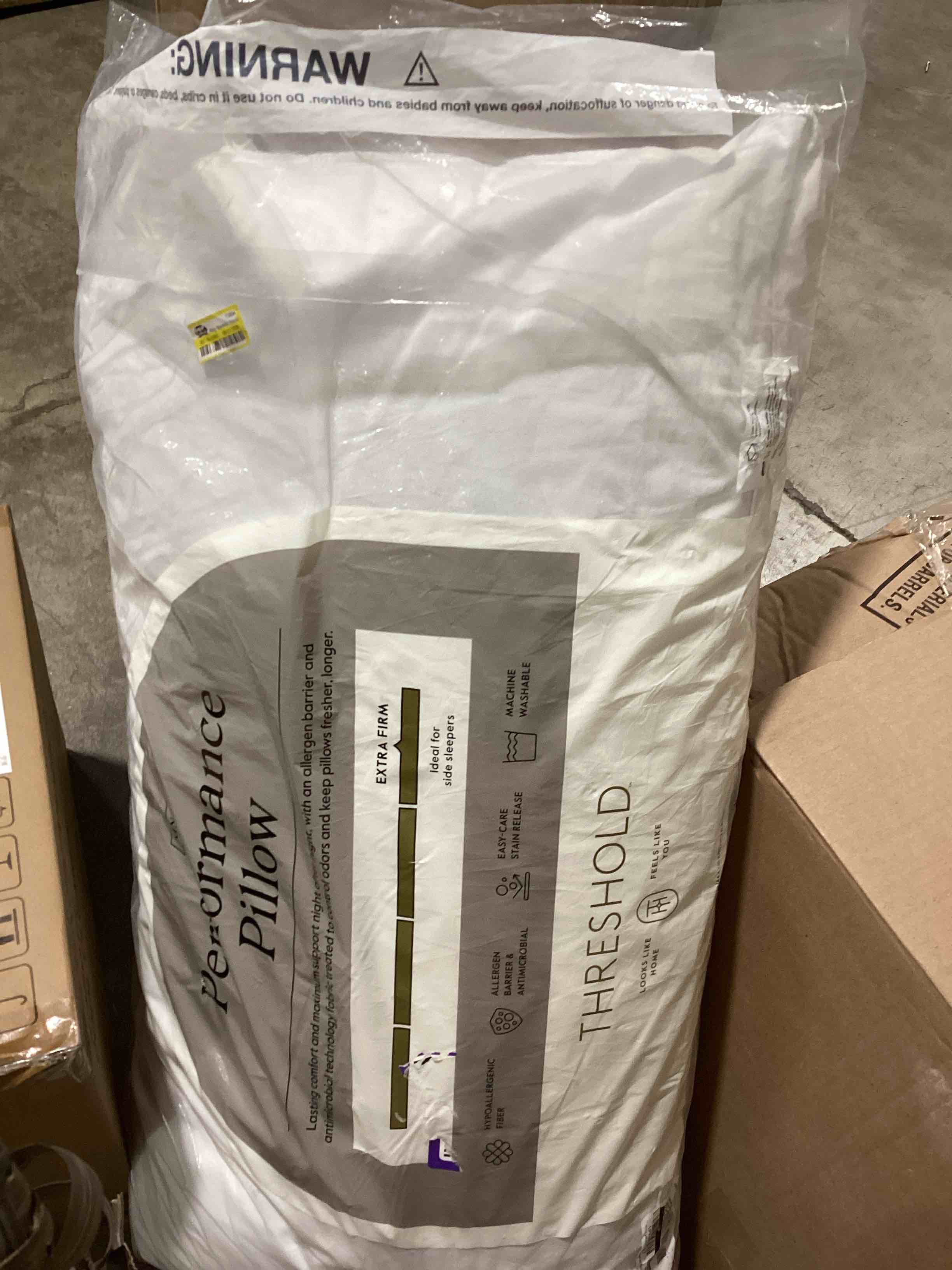 Condition photo showing As Is for performance pillow