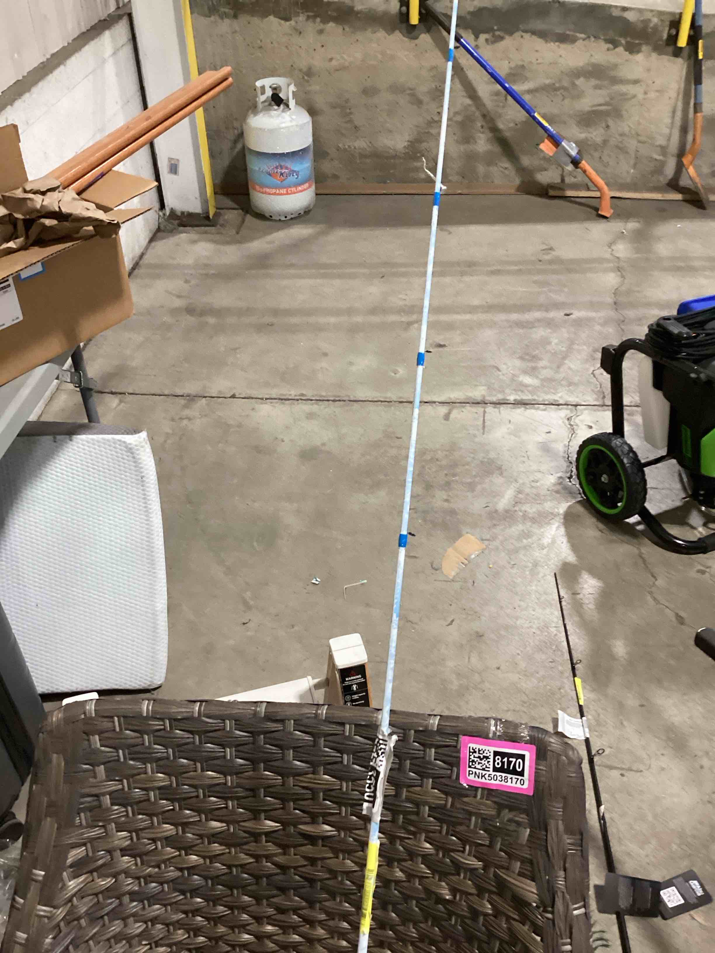 Condition photo showing As Is for fishing pole