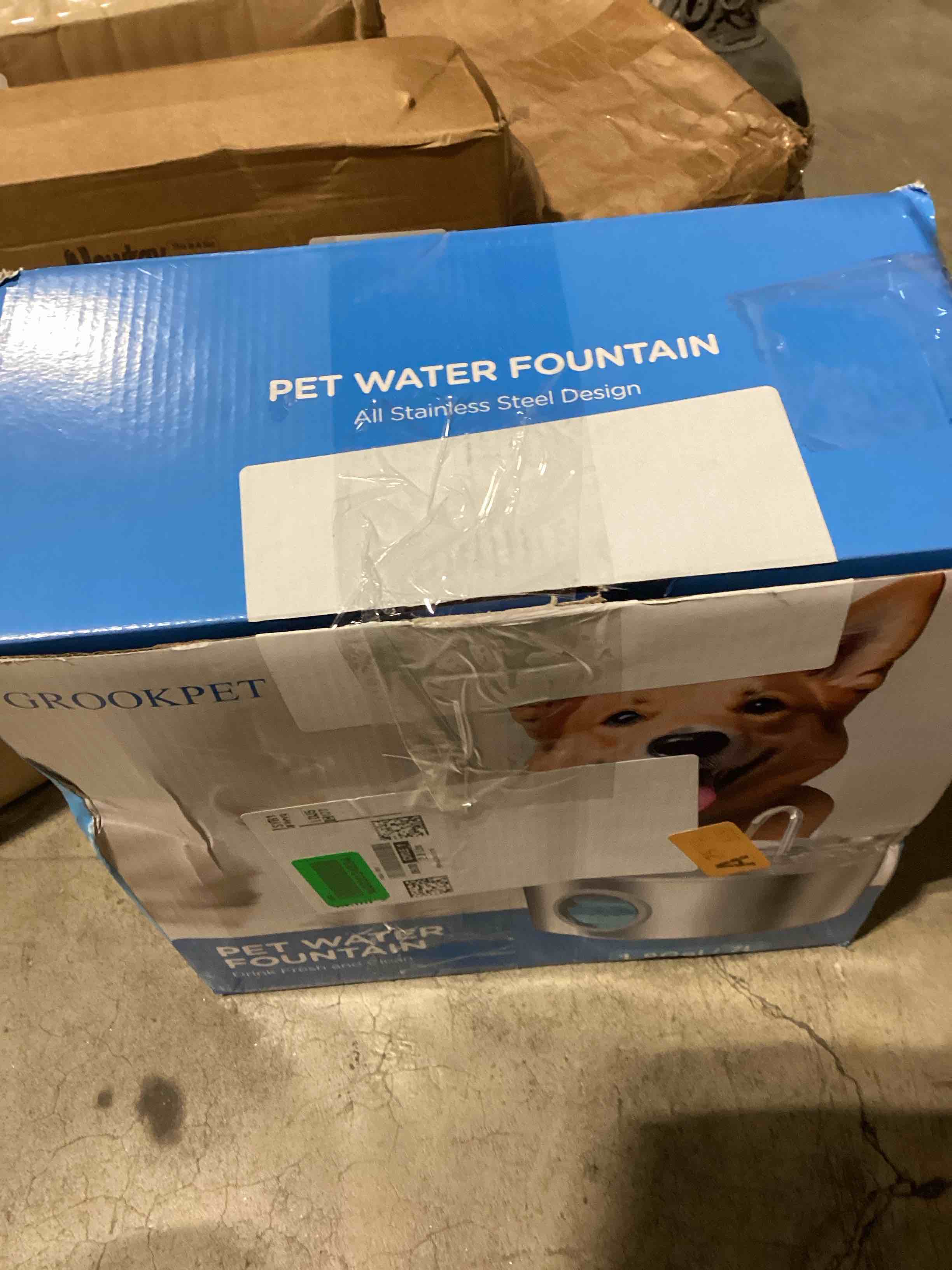 Condition photo showing As Is for pet water fountain 