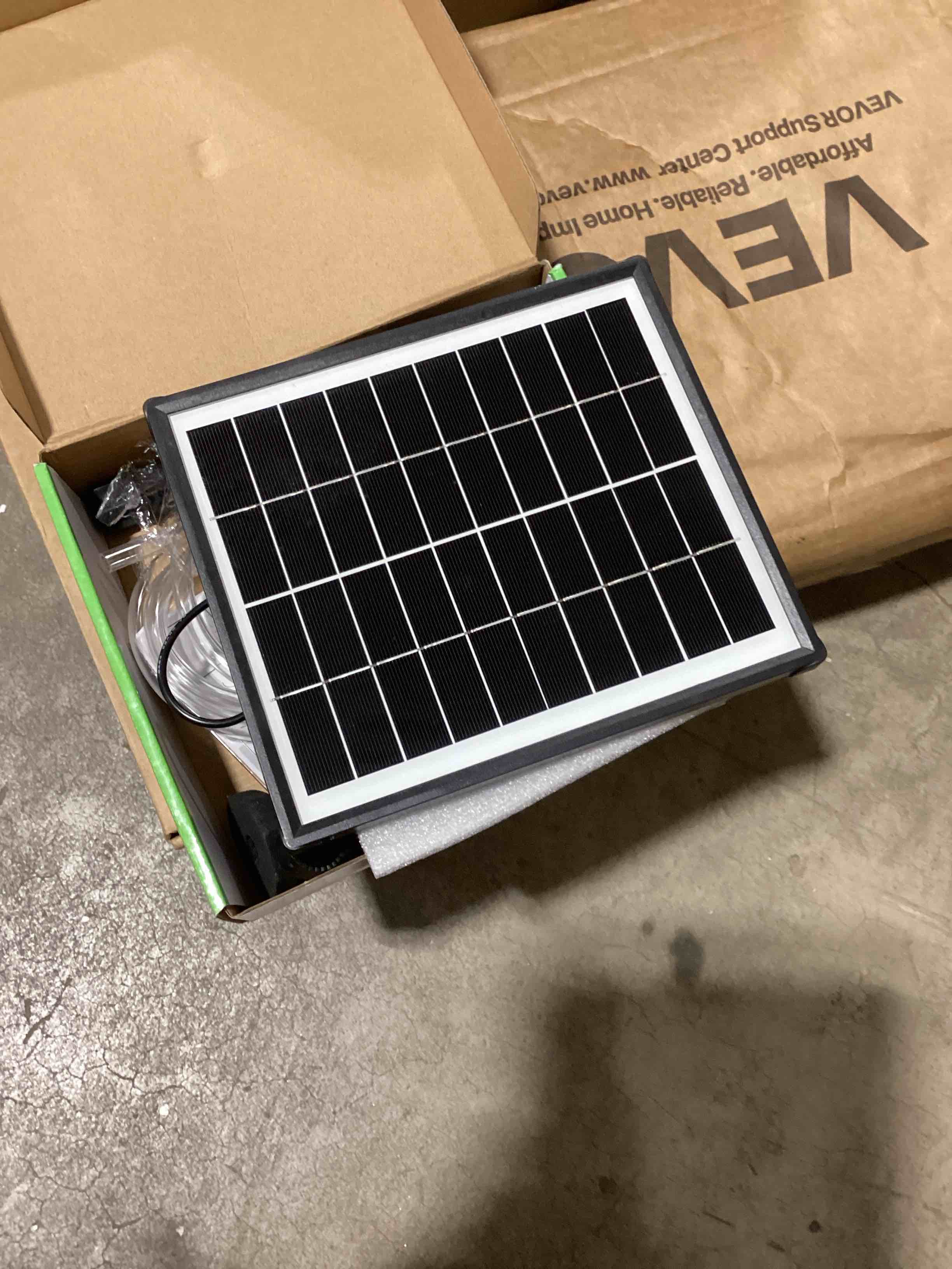 Condition photo showing Good Condition for 8w solar water pump built-in 3600mah battery backup, solar bird bath pump with 9.8ft cable, 8 nozzles & pvc tubing, solar fountain for bird bath garden fish tank pond water feature p108d