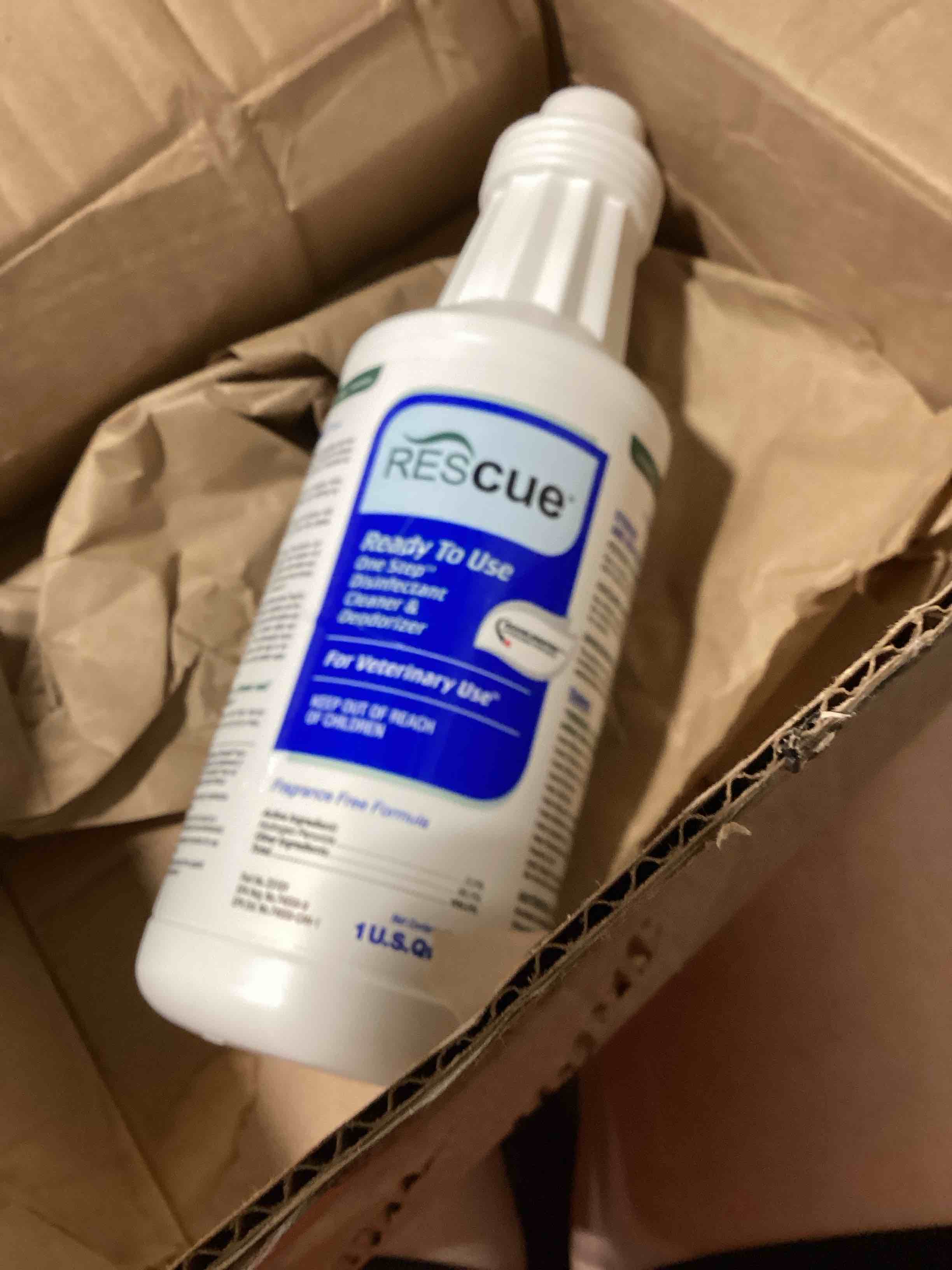 Condition photo showing Good Condition for rescue one-step ready-to-use disinfectant cleaner & deodorizer – for veterinary use, animal shelters, pet foster homes, kennels, litter box – 32 ounce rtu (spray nozzle not included)