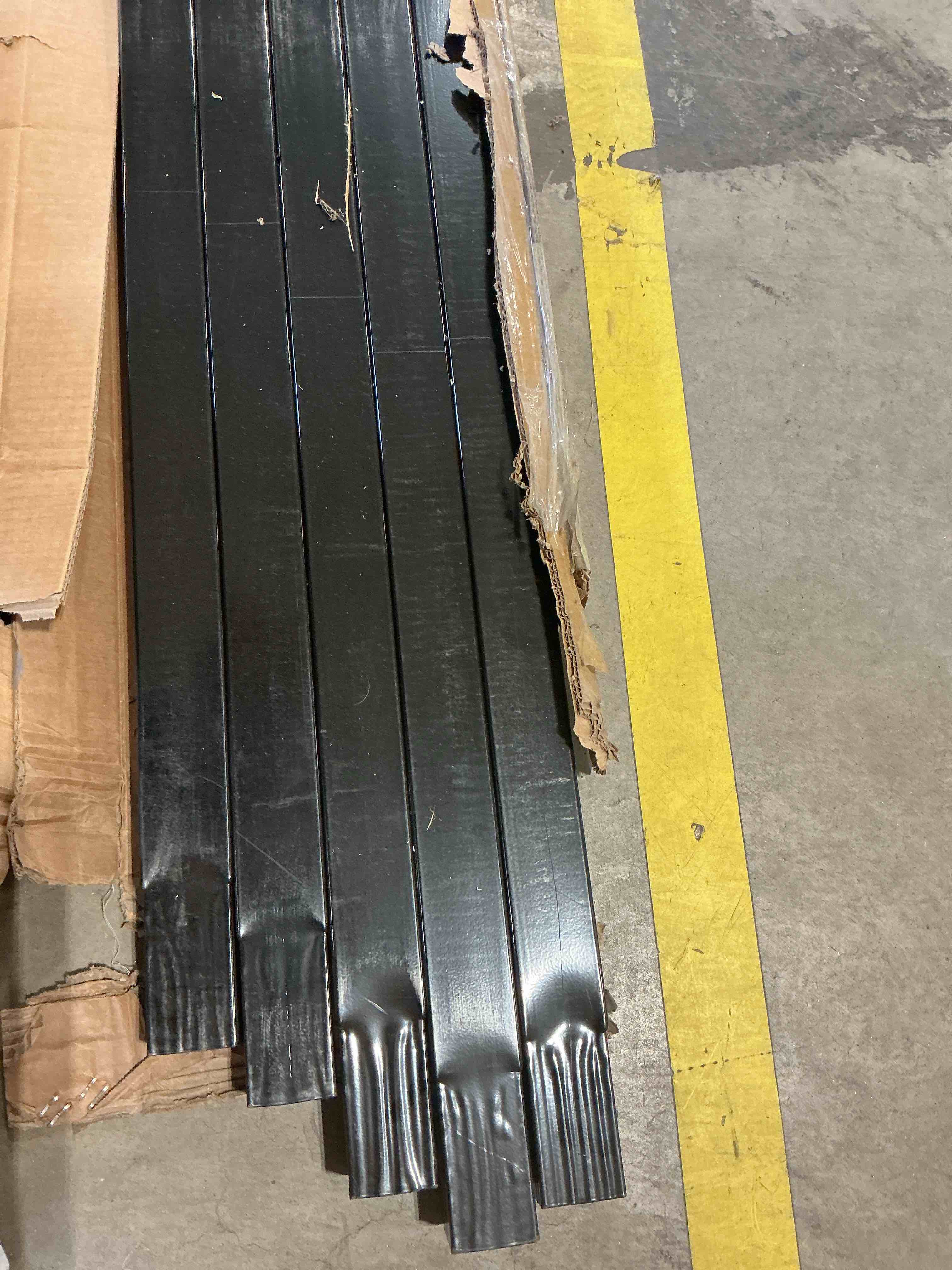 Condition photo showing As Is for supports for outdoor carport, incomplete, no hardware, only 1 of 3 boxes