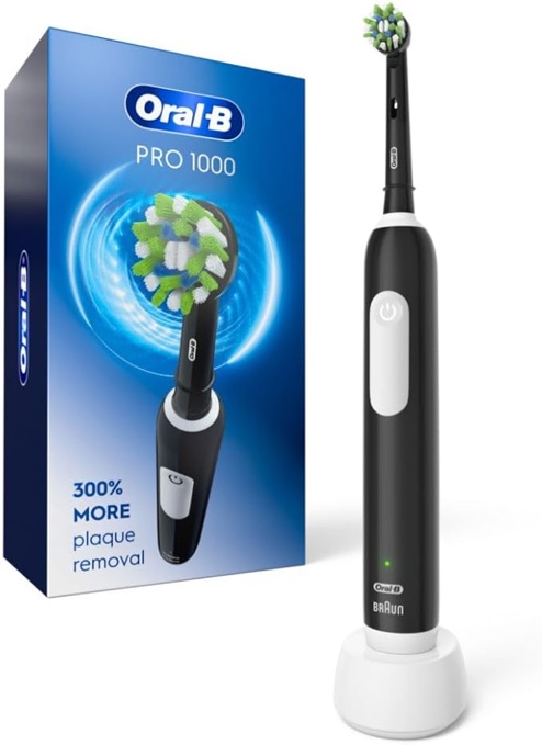 oral-b pro 1000 rechargeable electric toothbrush, black