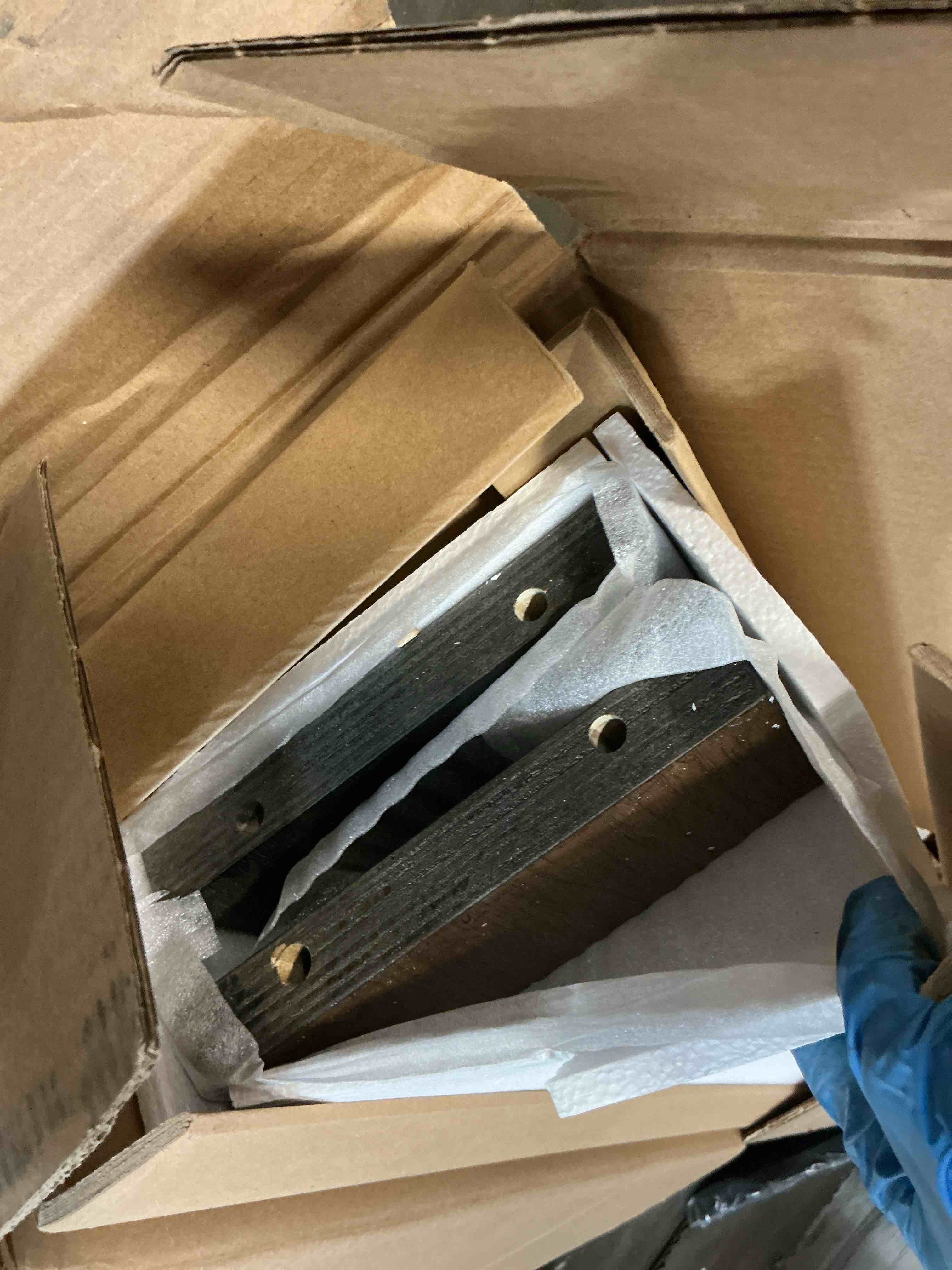Condition photo showing As Is for (box 1 of 3 packing )(incomplete, missing pieces) american drew bedroom cheswick panel california king bed complete 012-307r at kalin home furnishings
